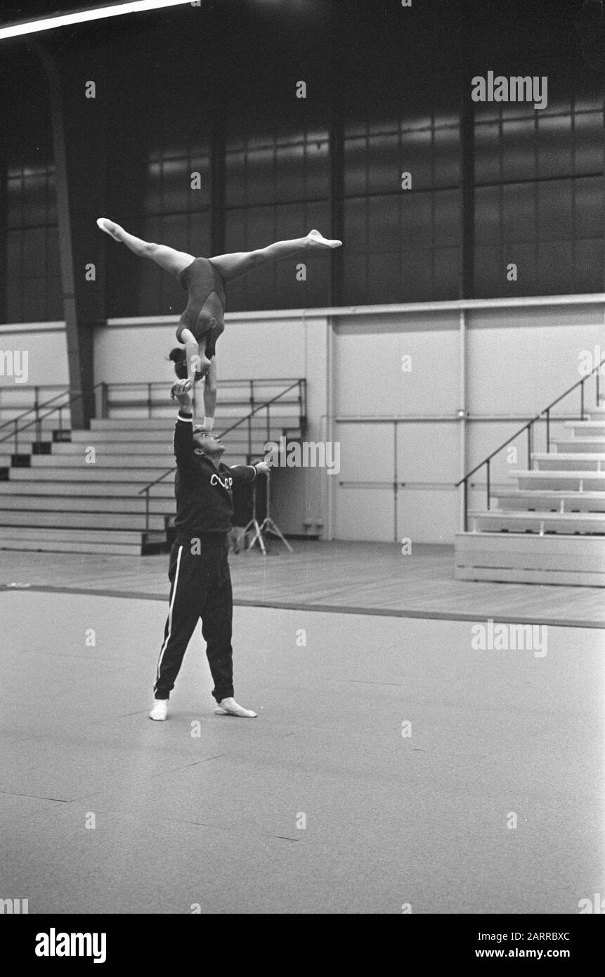 Russian gymnastics company practices in Apollohal, the couple Friedman