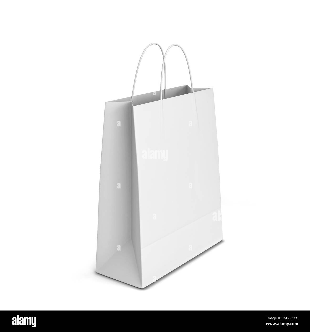 Blank shopping bag mockup. 3d illustration isolated on white background ...