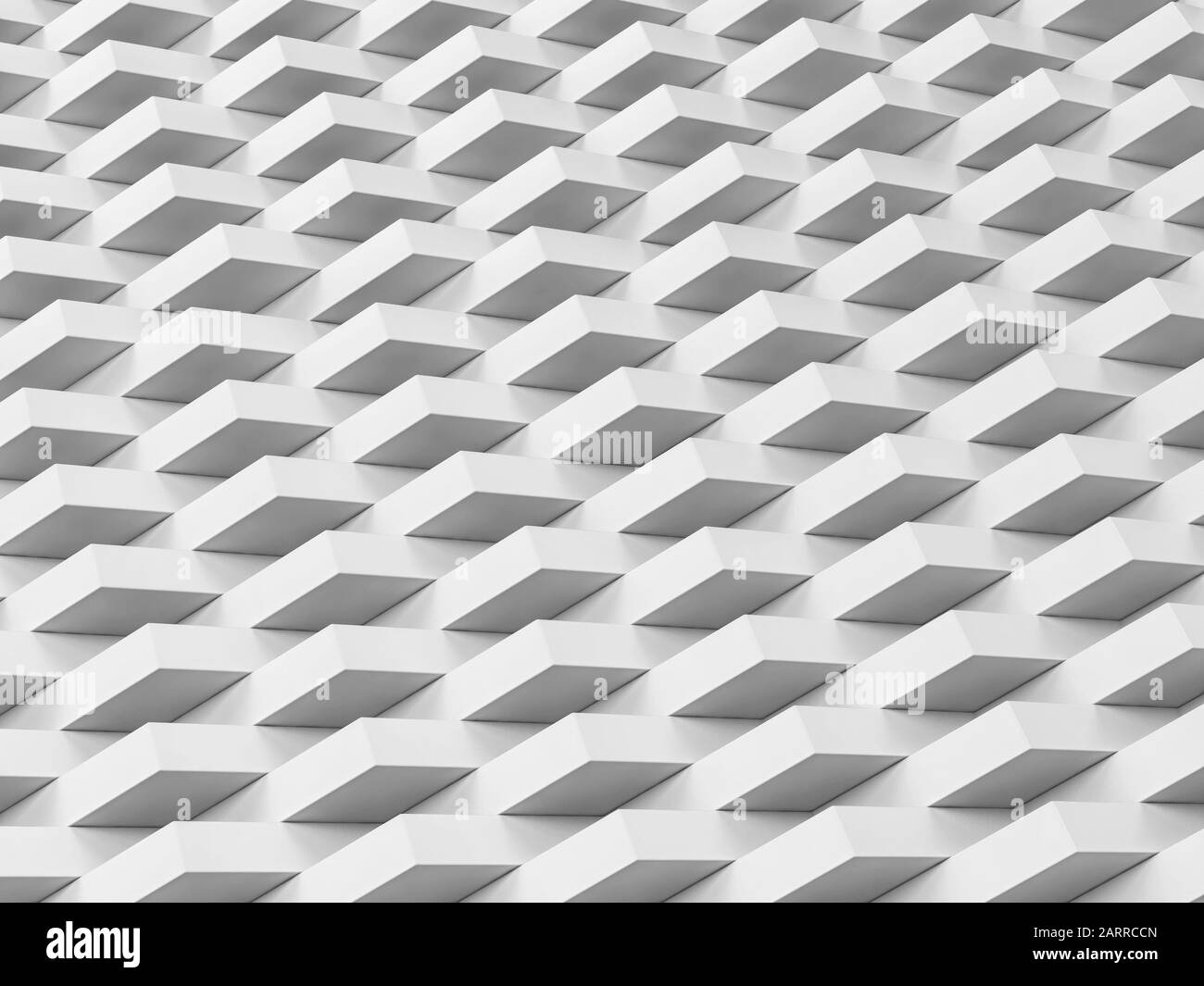 Abstract white geometric background. 3d illustration Stock Photo