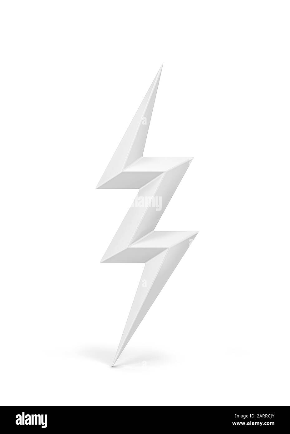 Lightning bolt symbol. 3d illustration isolated on white background Stock Photo
