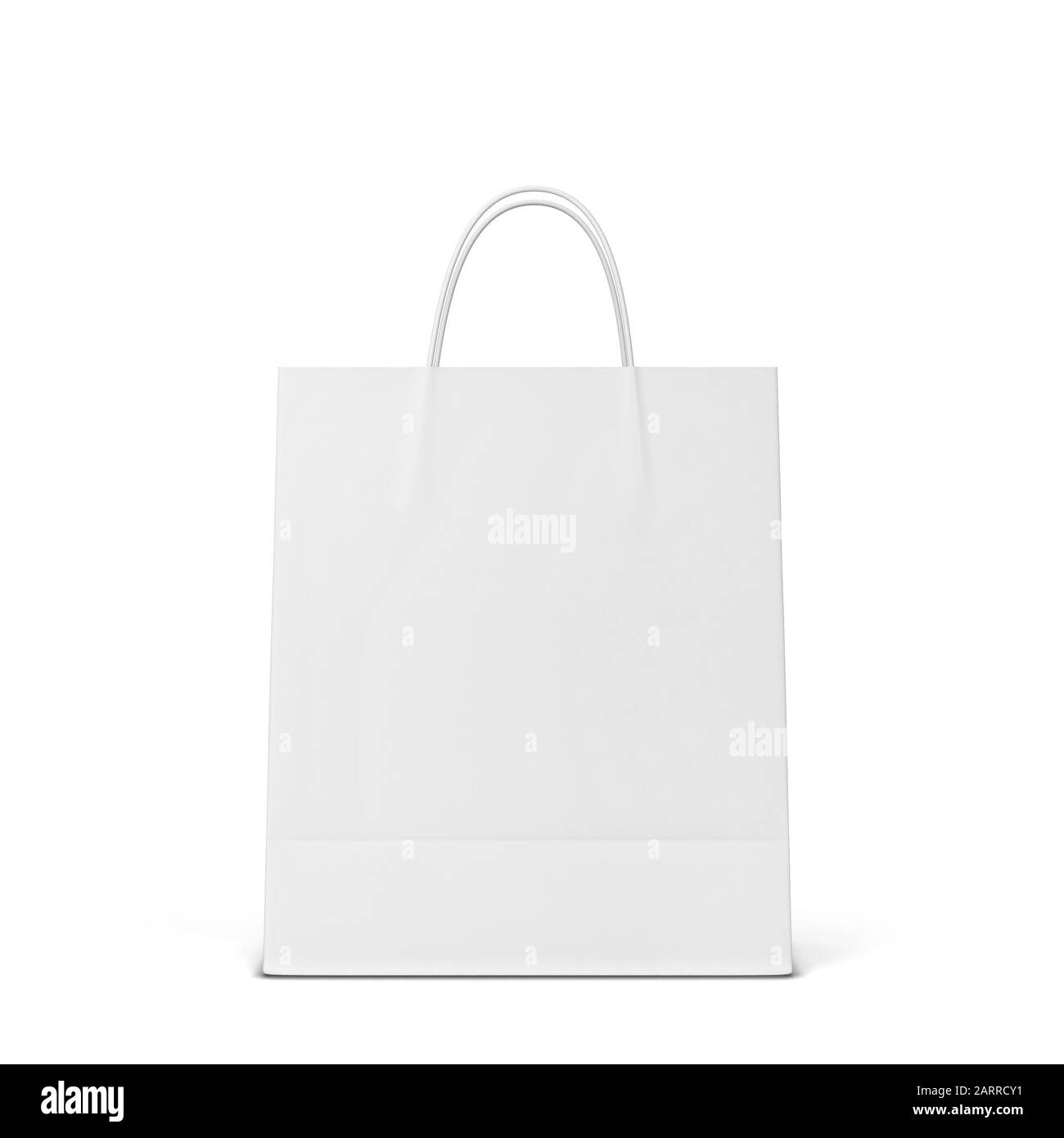 Blank shopping bag mockup. 3d illustration isolated on white background ...
