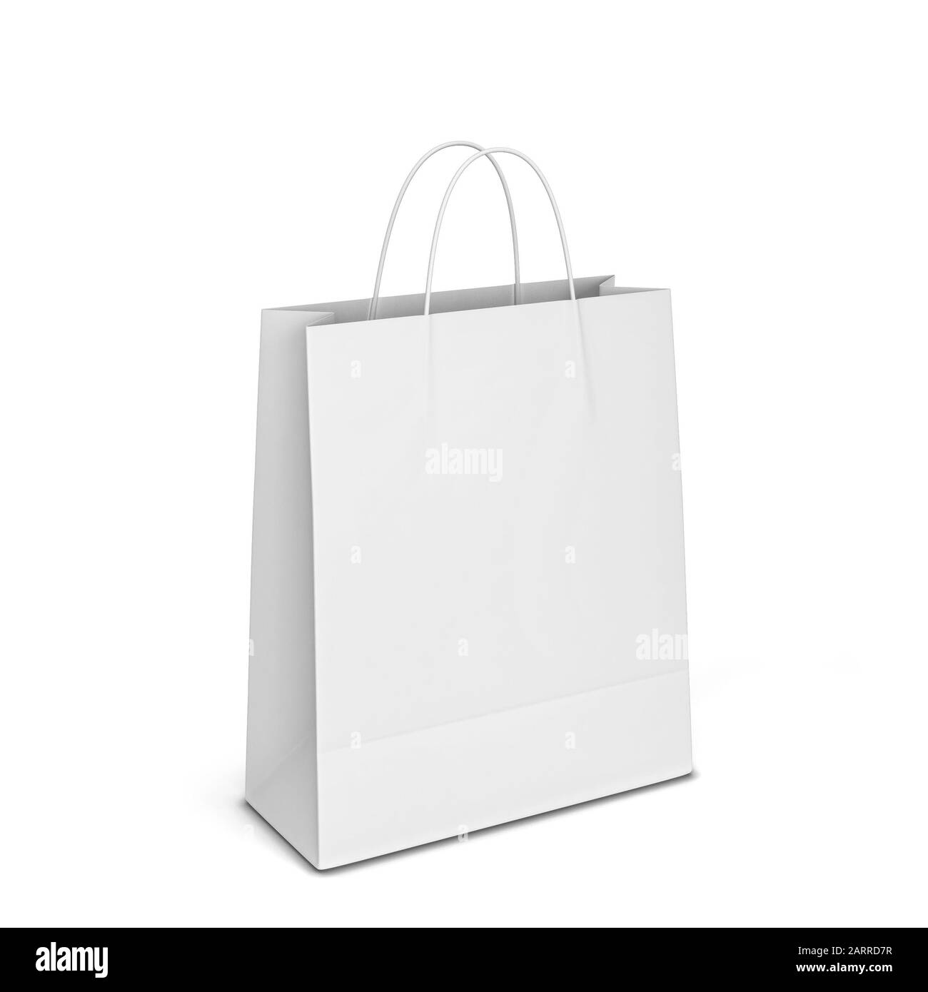 Blank shopping bag mockup. 3d illustration isolated on white background ...