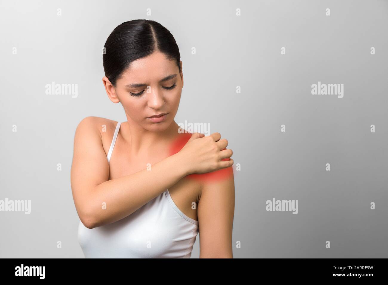 joints pain. young woman suffering from arthritis Stock Photo Alamy