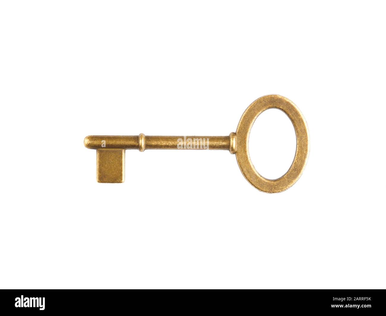 Bronze vintage key isolated on white Stock Photo Alamy
