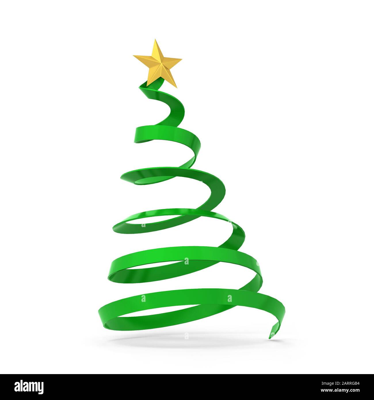 Minimalistic style christmas tree with a star. 3d illustration Stock ...