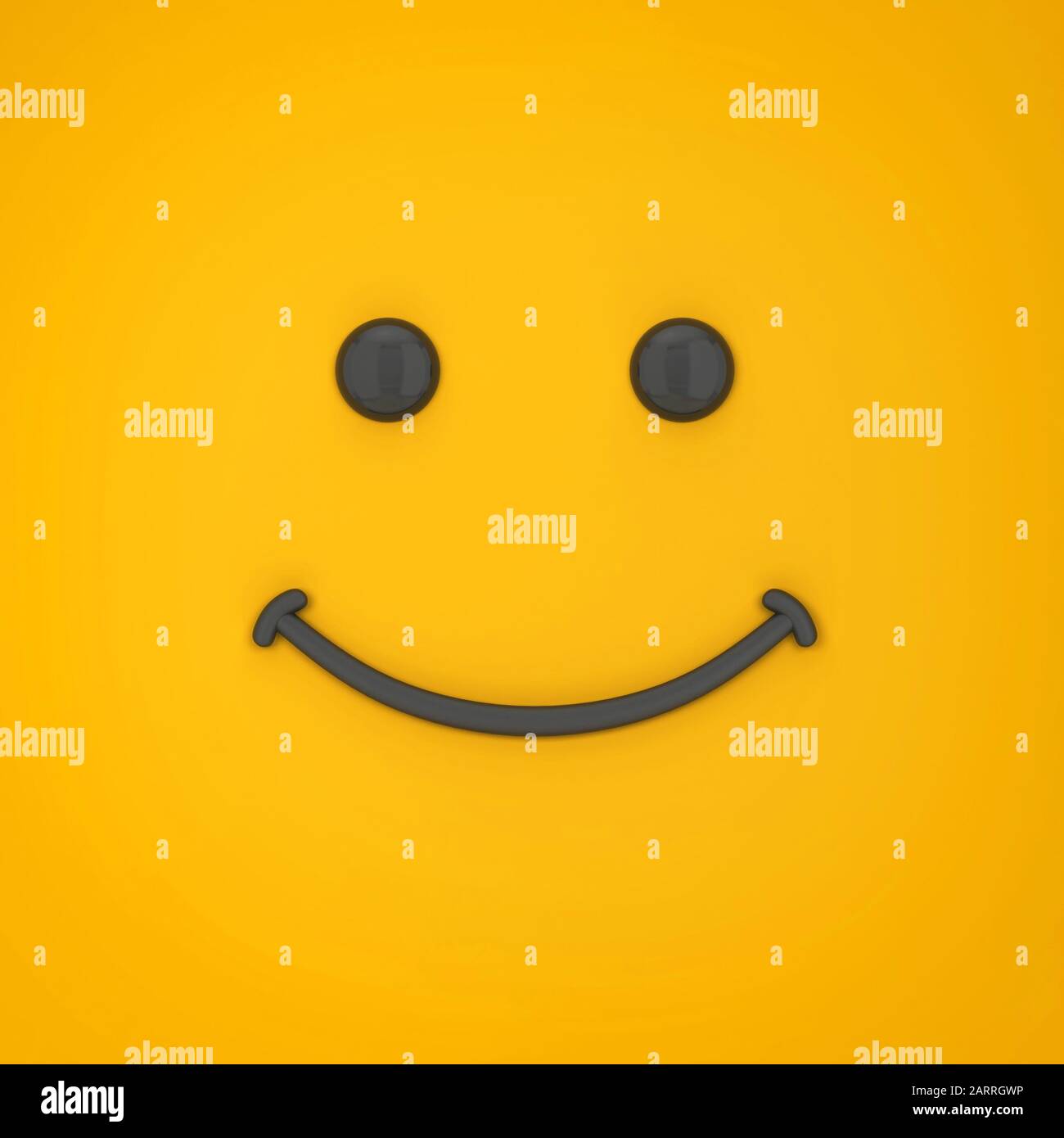 Smiley face emoji. 3d illustration Stock Photo