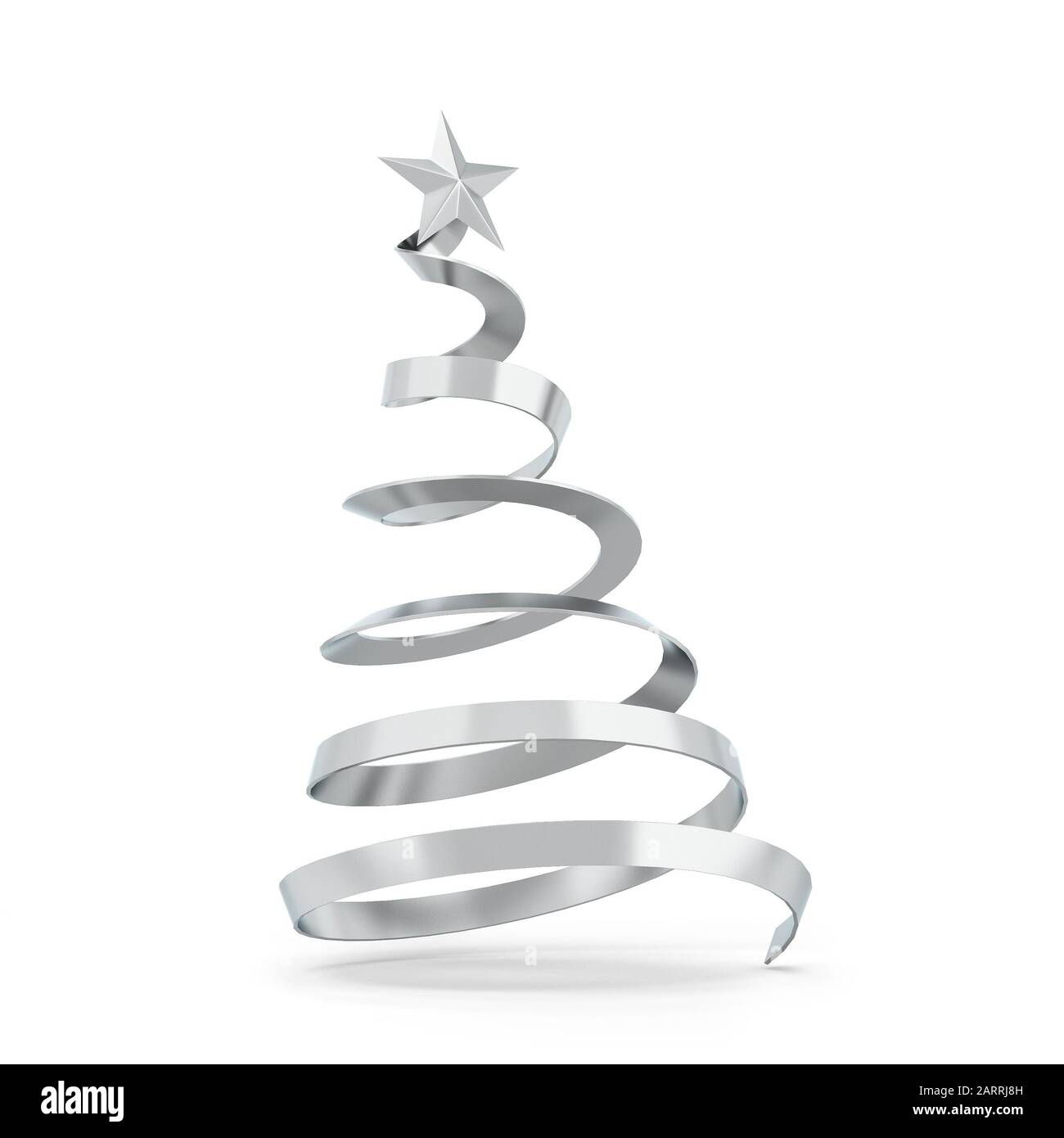 Minimalistic style christmas tree with a star. 3d illustration Stock ...