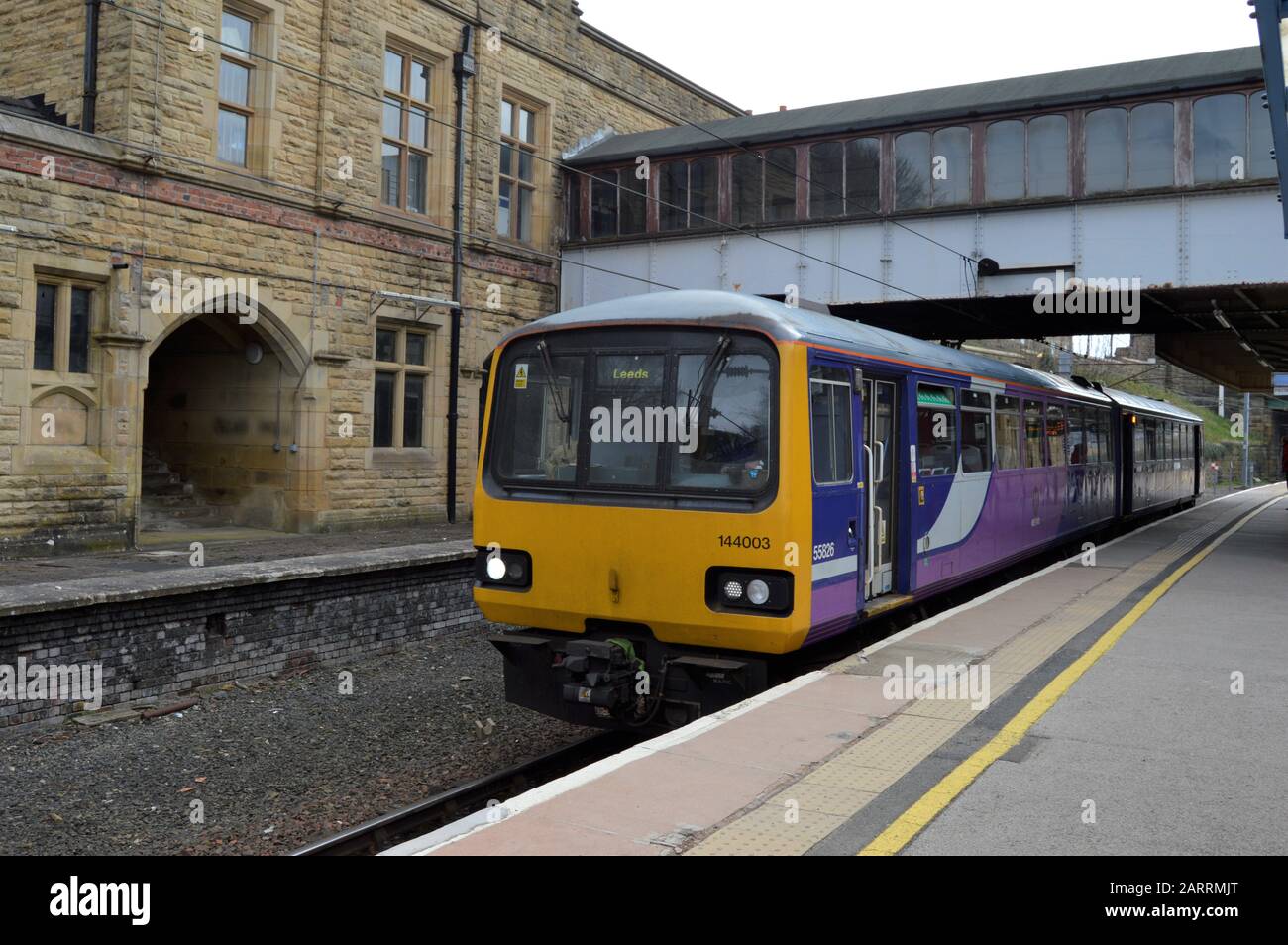 Northern Pacer train departs Lancaster 04-04-2019 Stock Photo