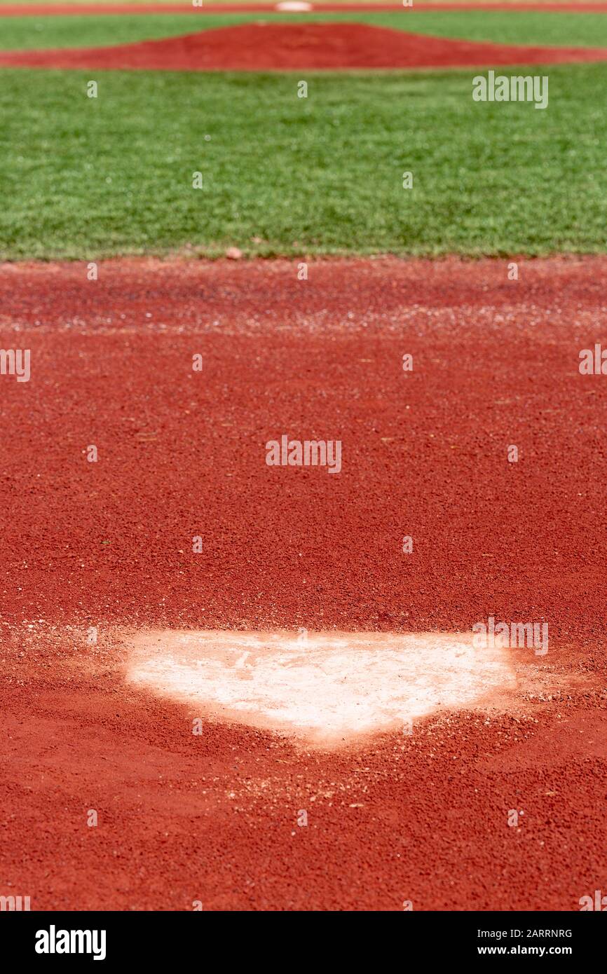 Baseball Home Plate and Pitcher Mount Stock Photo Alamy