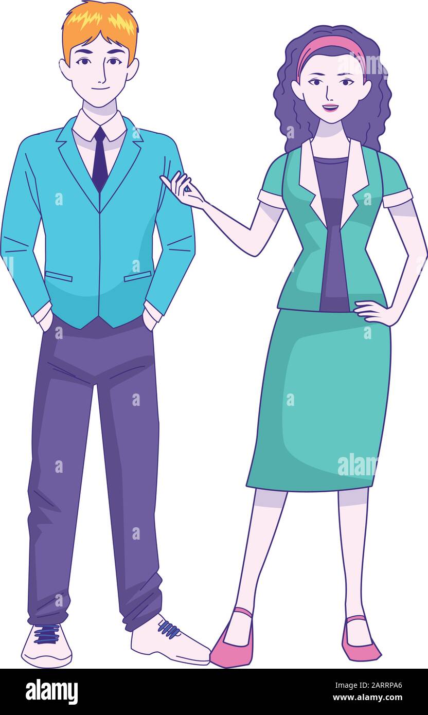 cartoon business man and woman icon Stock Vector Image & Art - Alamy