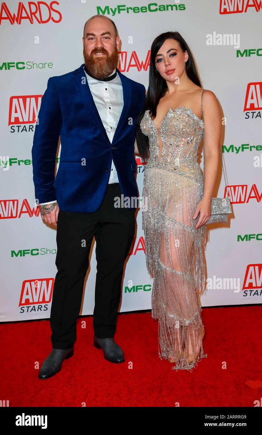 Ricky Greenwood (l) and Whitney Wright attend the 2020 Adult Video News AVN  Awards at The