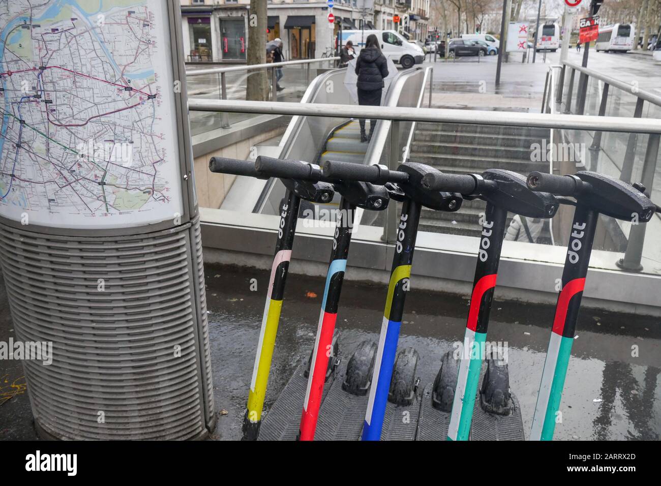 Scooters, Lyon, Rhone, AURA Region, France Stock Photo Alamy