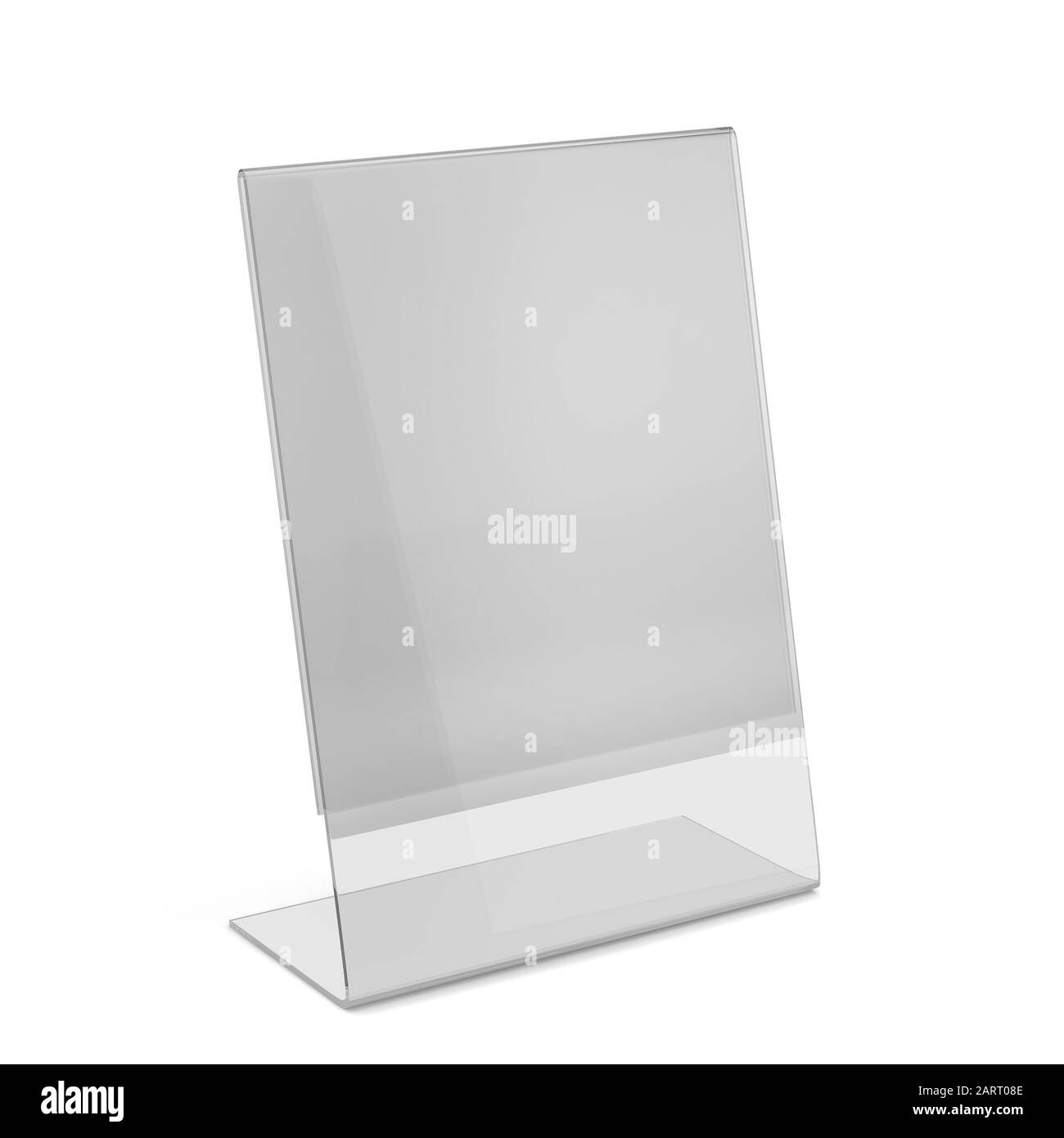 Acrylic holder stand. 3d illustration isolated on white background Stock Photo