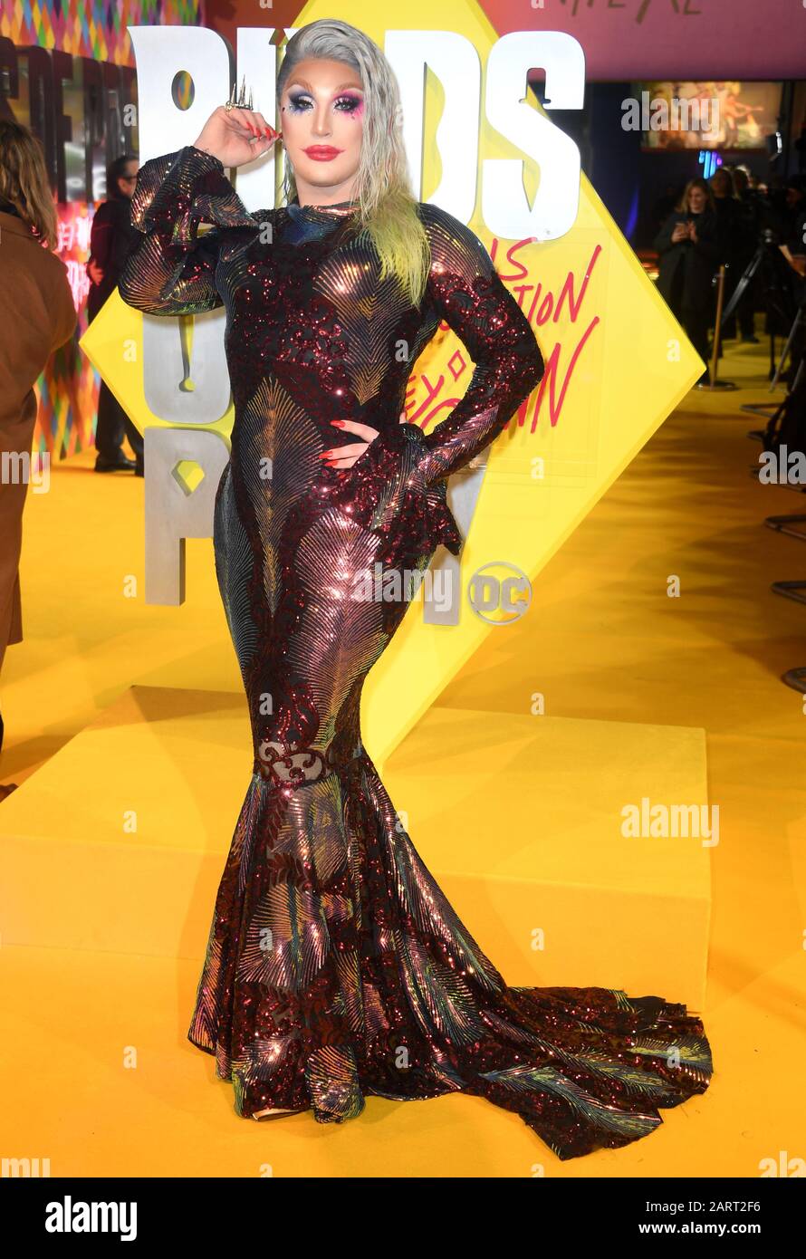 The Vivienne attending the world premiere of Birds of Prey and the Fantabulous Emancipation of One Harley Quinn, held at the BFI IMAX, London. Stock Photo