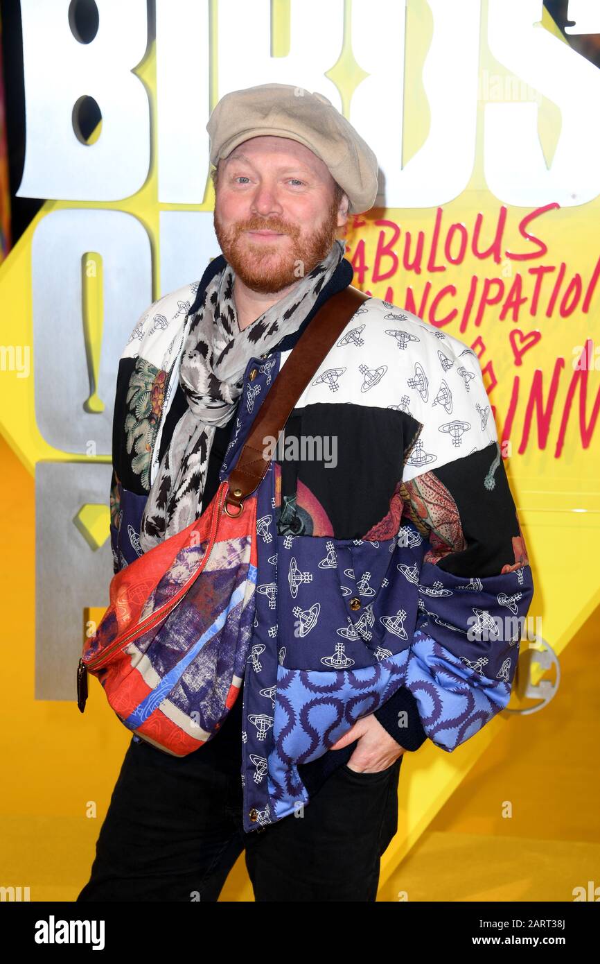 Leigh Francis attending the world premiere of Birds of Prey and the Fantabulous Emancipation of One Harley Quinn, held at the BFI IMAX, London. Stock Photo