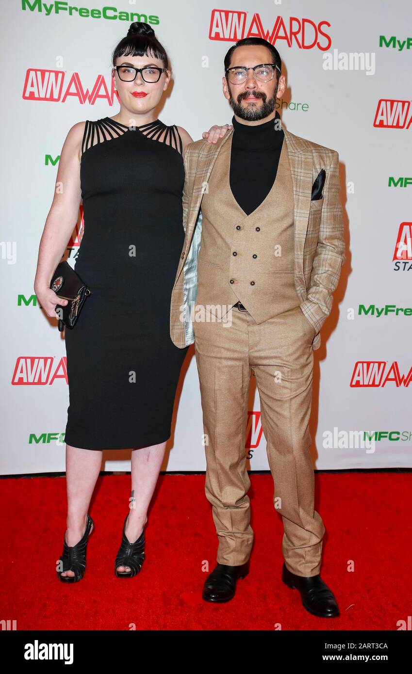 Nicole McClure and Tommy Pistol attend the 2020 Adult Video News AVN Awards  at The Joint