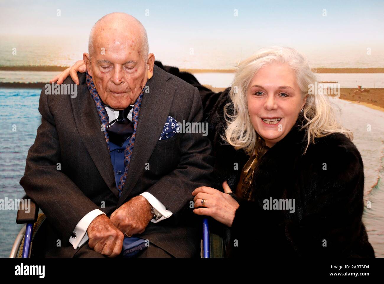 Sir Ian Holm Left And Sophie De Stempel Attending The Newport Beach Film Festival Uk Honours Event Held In London Uk Stock Photo Alamy