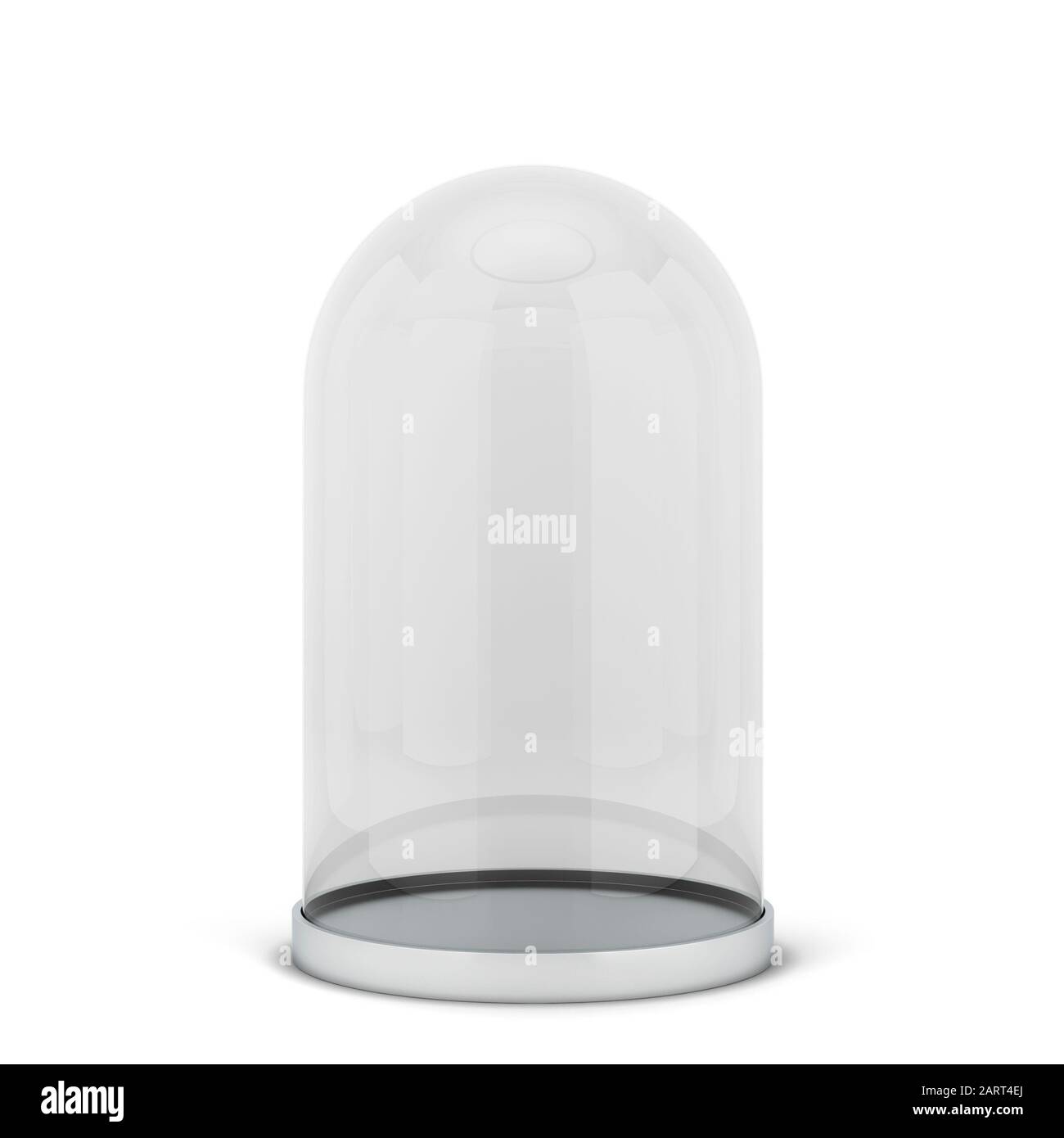 Glass dome on a stand. 3d illustration isolated on white background ...