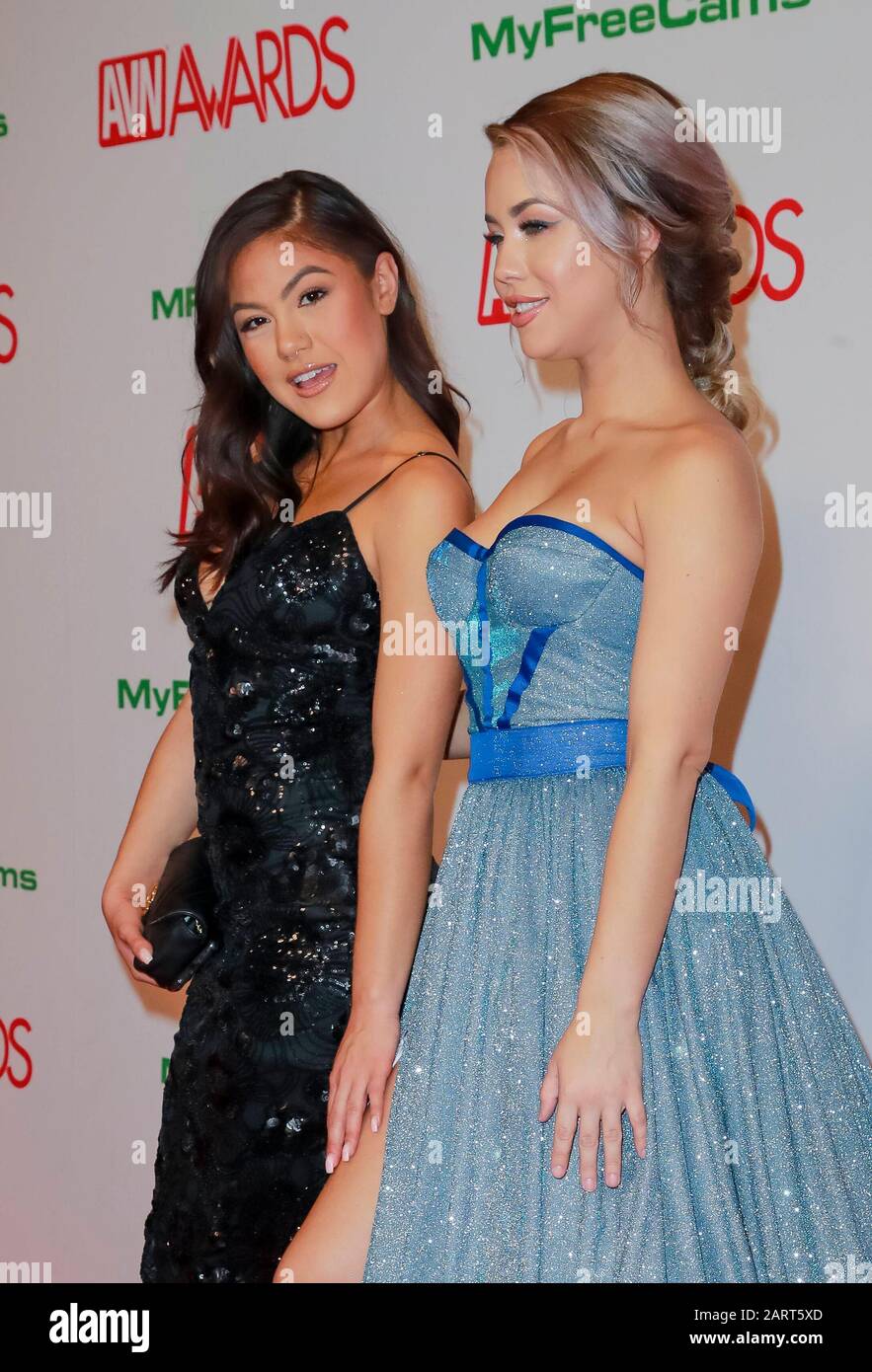 Kendra Spade (l) and Alina Lopez attend the 2020 Adult Video News AVN  Awards at The