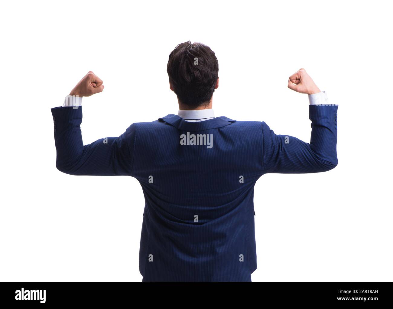 The young businessman isolated on white background Stock Photo - Alamy