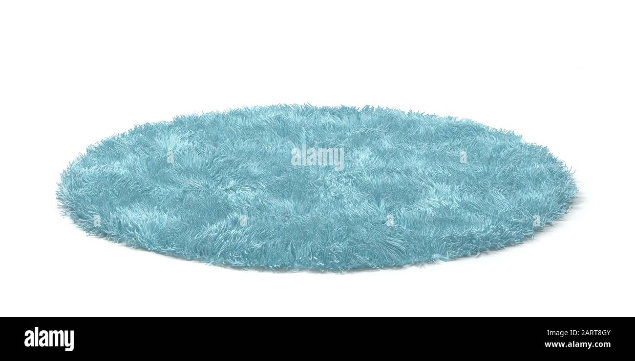 Clean round floor carpet. 3d illustration isolated on white background Stock Photo