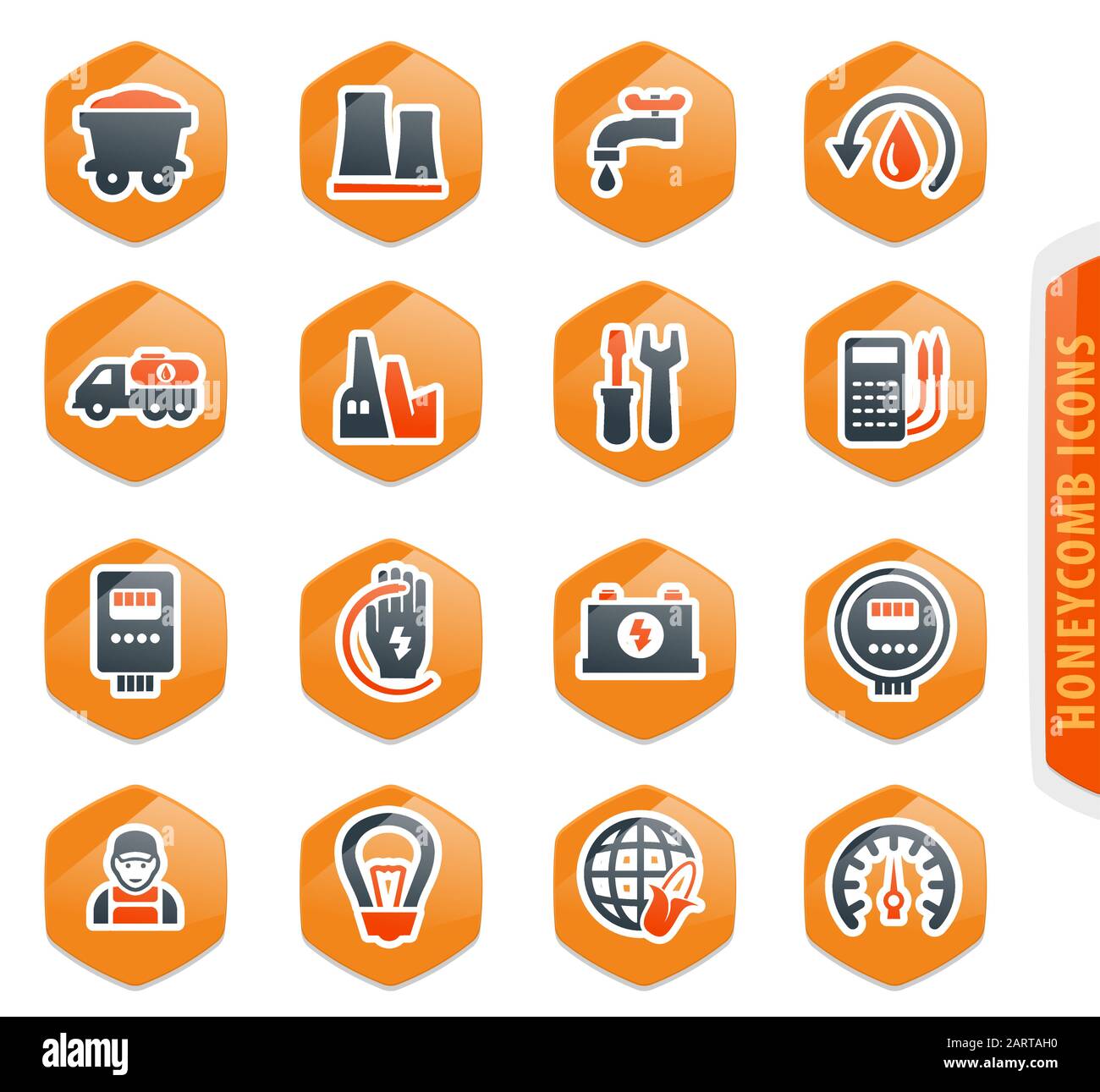 Alternative energy icons set Stock Vector