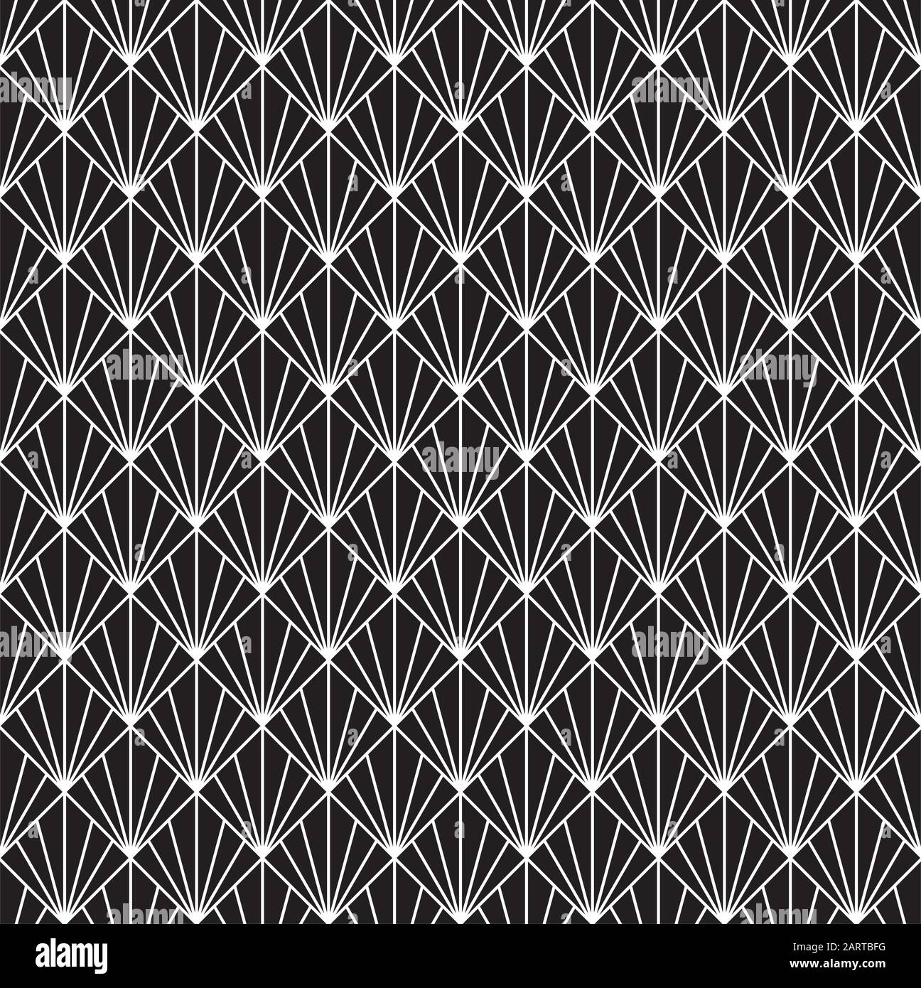 Abstract Seamless Black and White Art Deco Vector Pattern Stock Vector ...