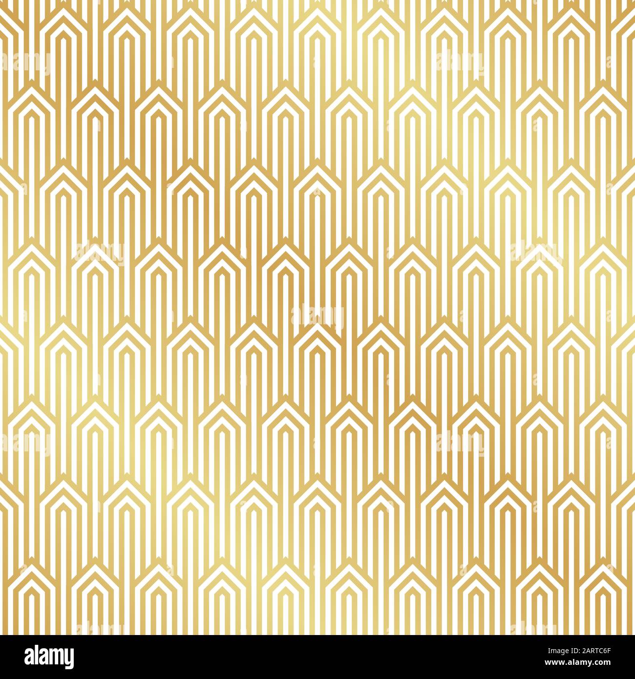 Seamless gold Art Deco pattern background. Art Deco background