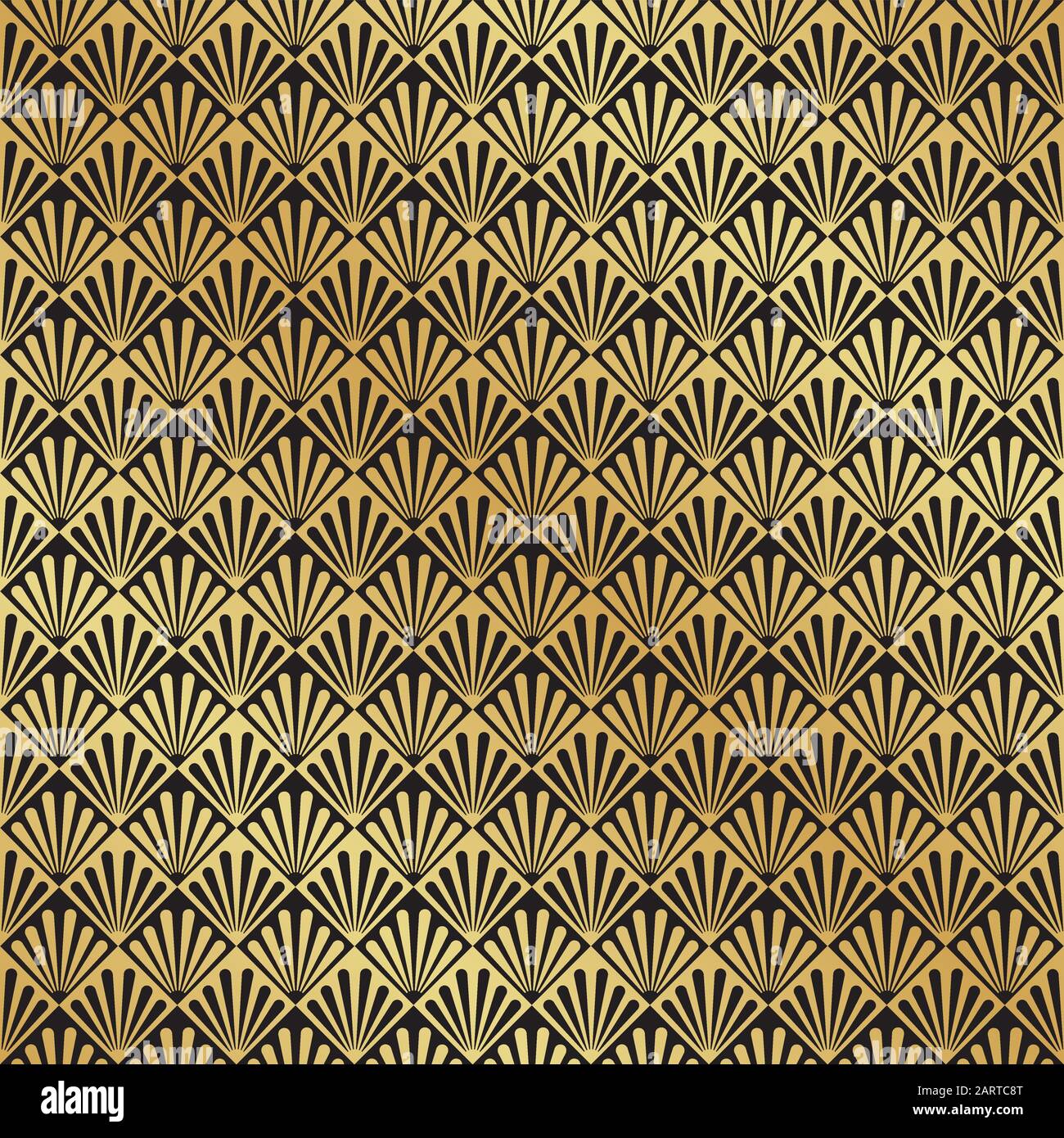 Abstract Seamless Black and White Art Deco Vector Pattern Stock Vector ...