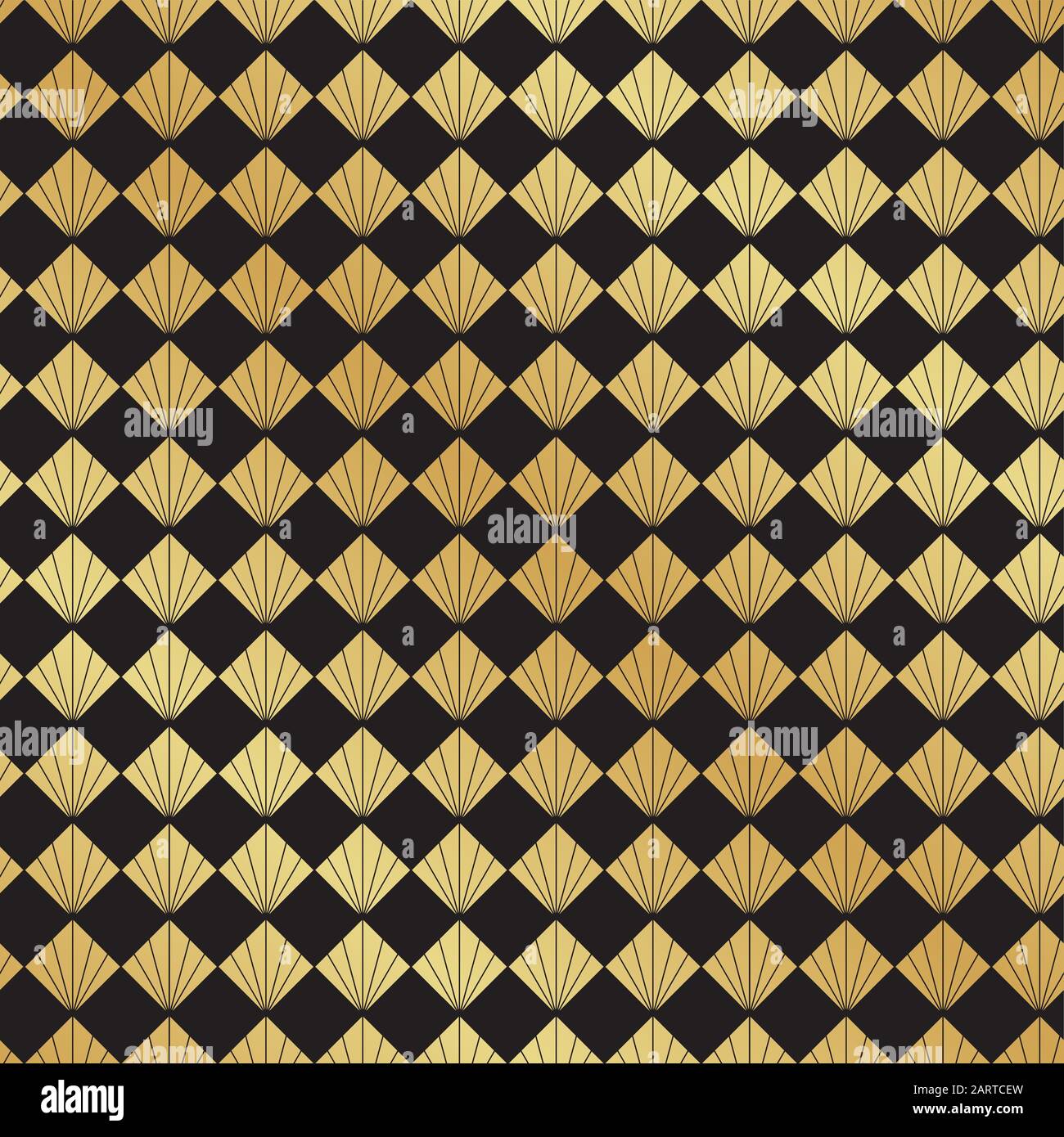 Seamless Art Deco fan pattern background Stock Vector Image & Art - Alamy