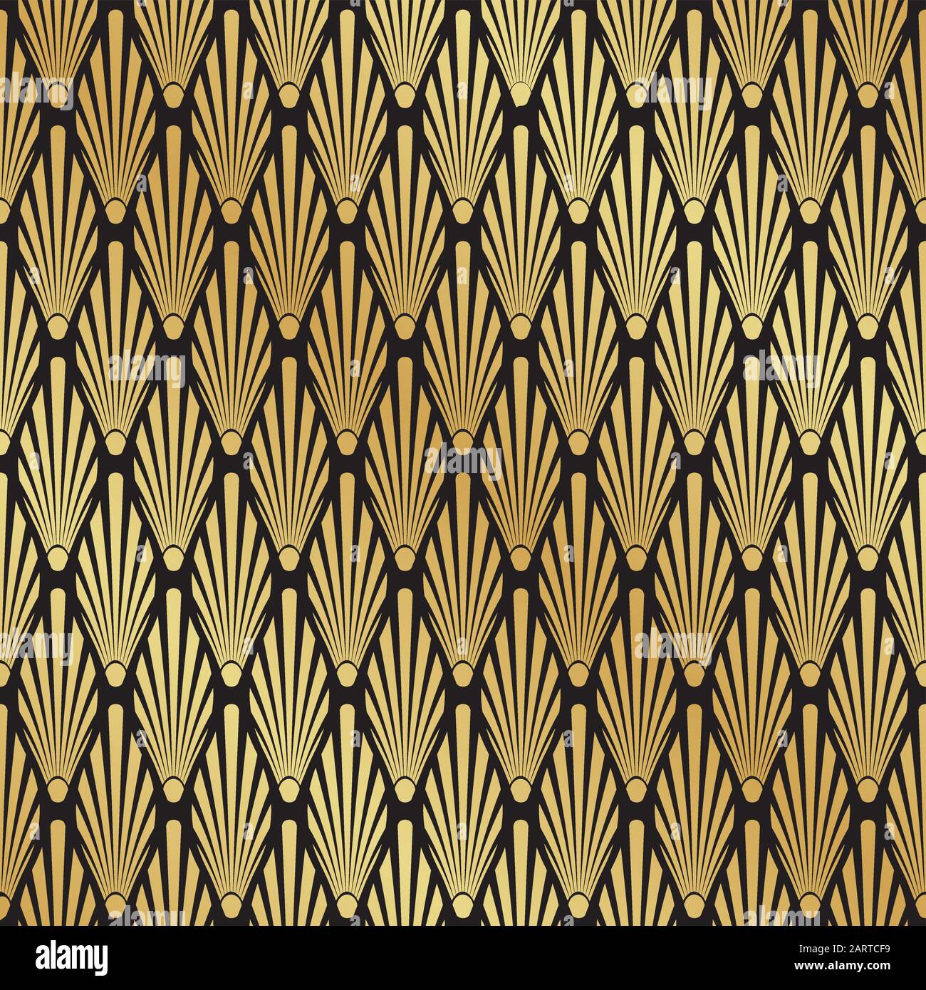 Abstract Seamless Black and White Art Deco Vector Pattern Stock Vector ...