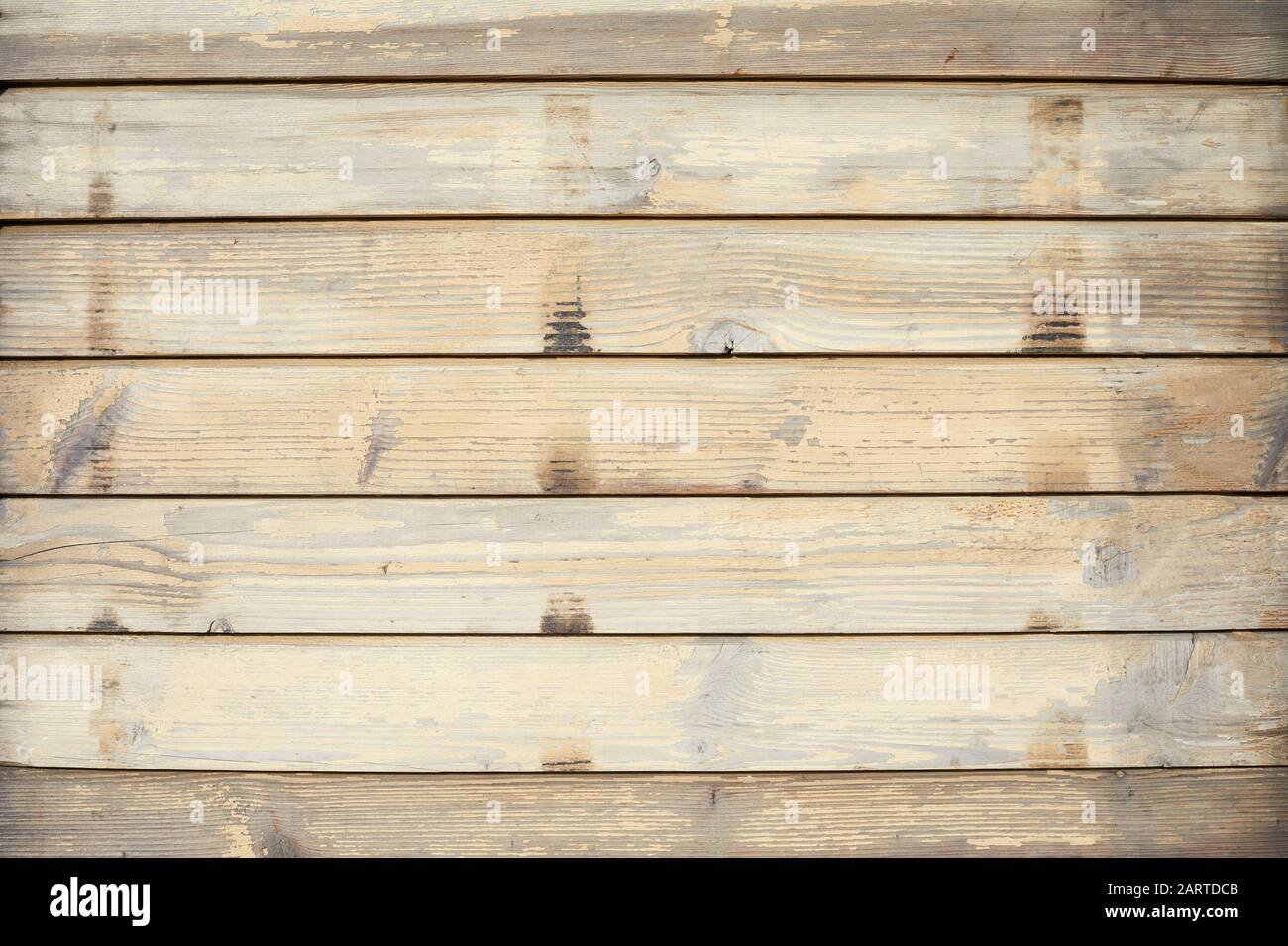 Wooden texture background with rough horizontal planks in sunlight Stock Photo