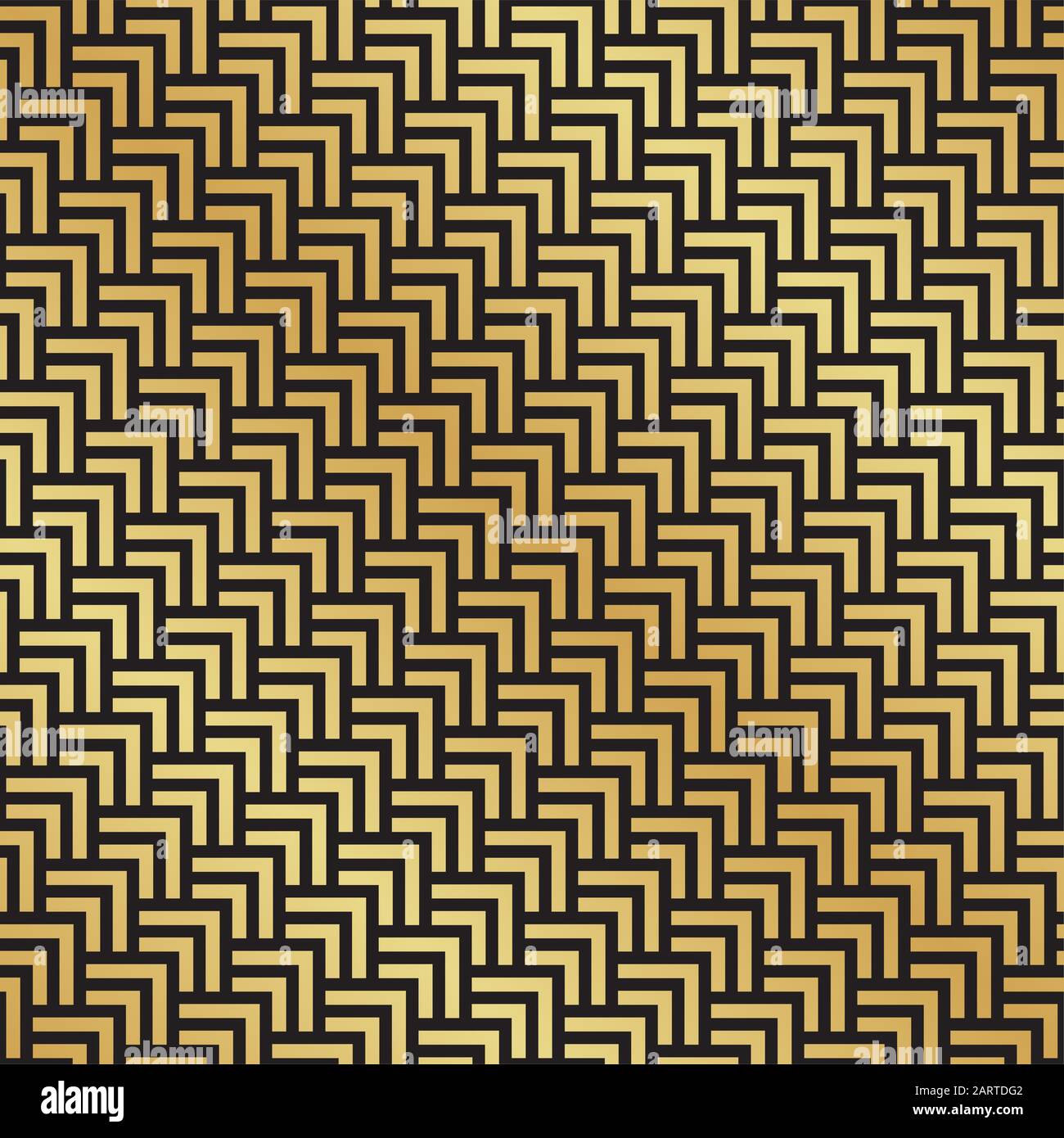 Seamless gold Art Deco herringbone pattern. Abstract geometric vector pattern background. Stock Vector