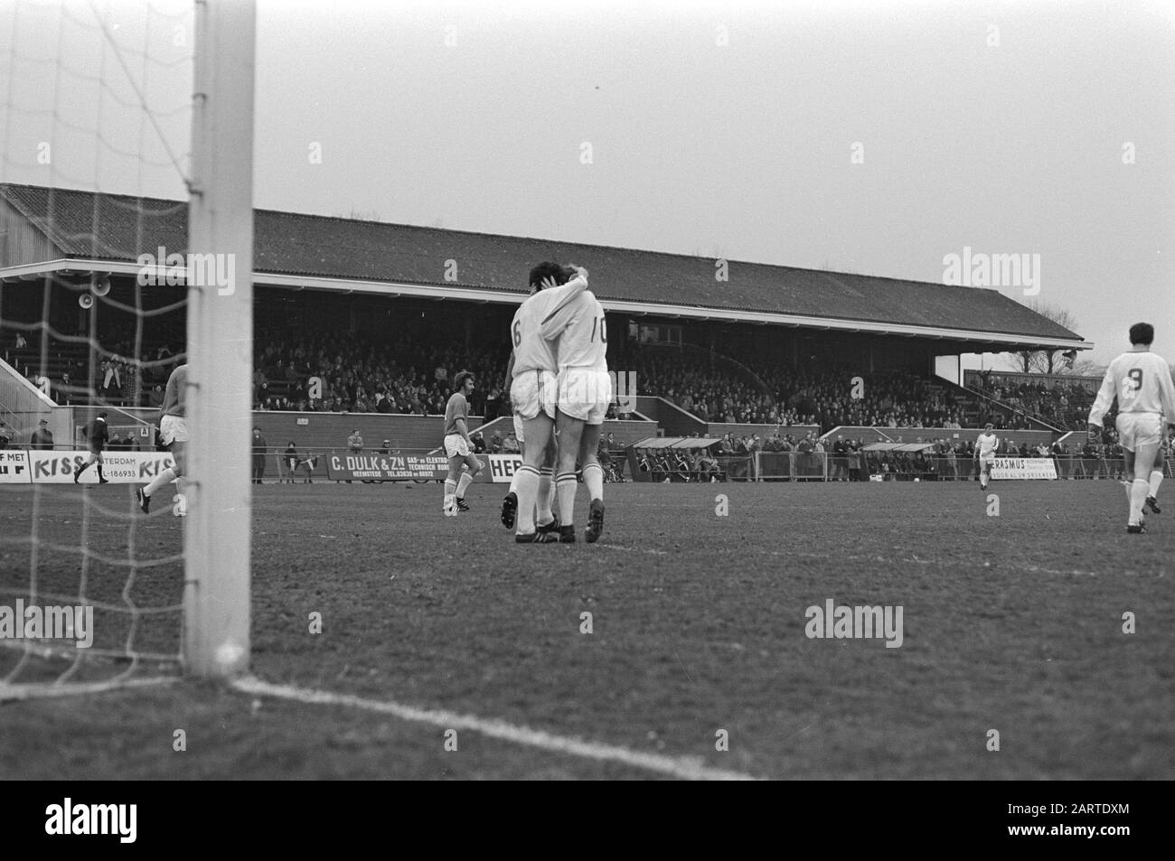 Football match for the quarterfinals of the KNVB cup RCH - Sparta: 1-4  Game Moment Date: 7 April 1971 Location: Heemstede, Noord-Holland Keywords: players, sport, football Institution name: Sparta Stock Photo