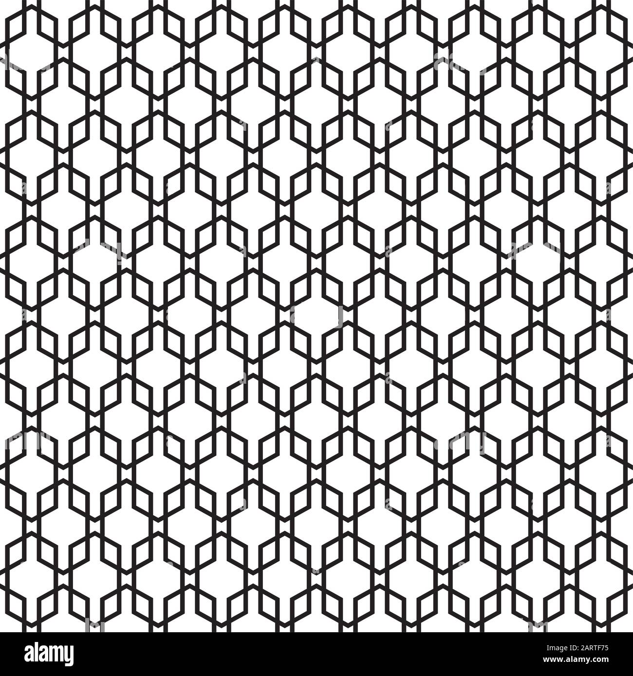 Seamless Geometric Hexagonal Chain Link Pattern Stock Vector Image 