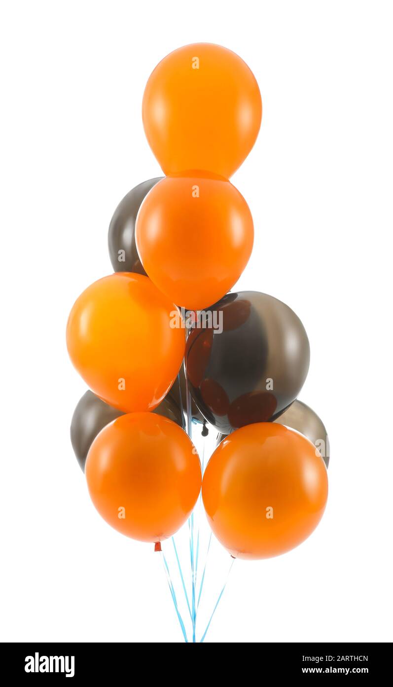 Air balloons on white background Stock Photo - Alamy