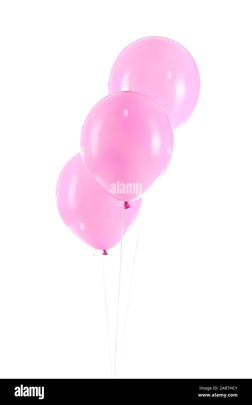 Air balloons on white background Stock Photo - Alamy