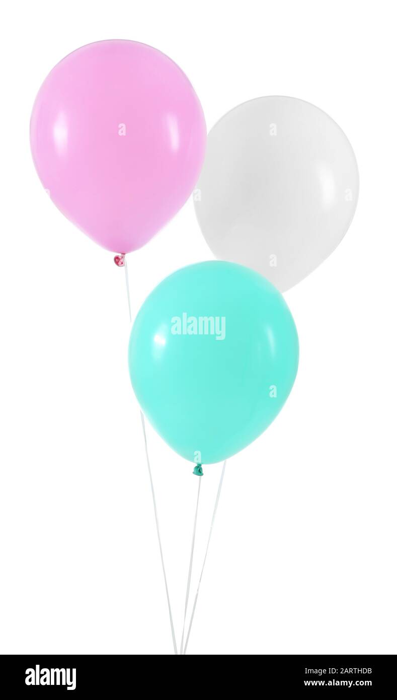 Air balloons on white background Stock Photo - Alamy