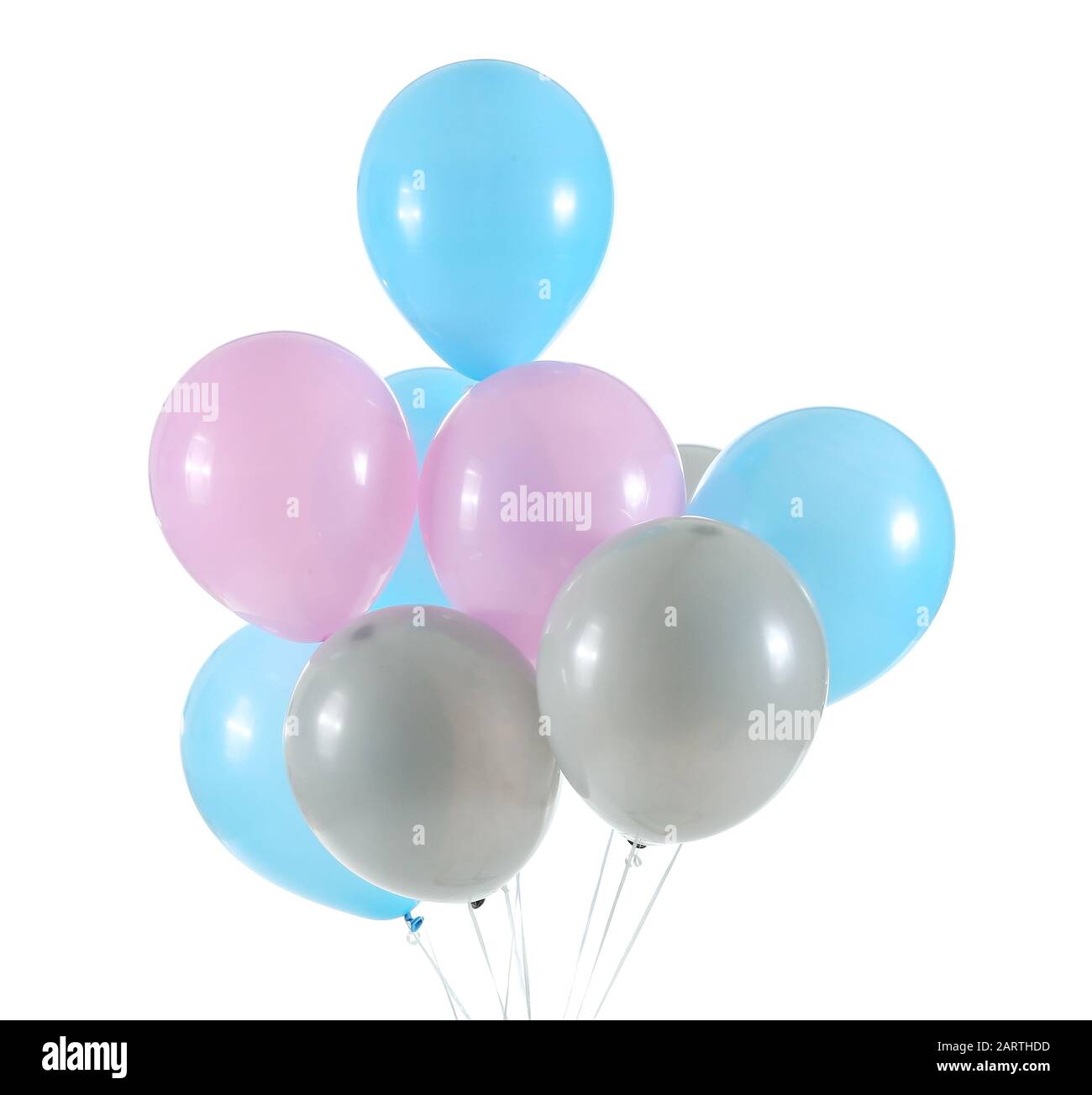 Air balloons on white background Stock Photo - Alamy