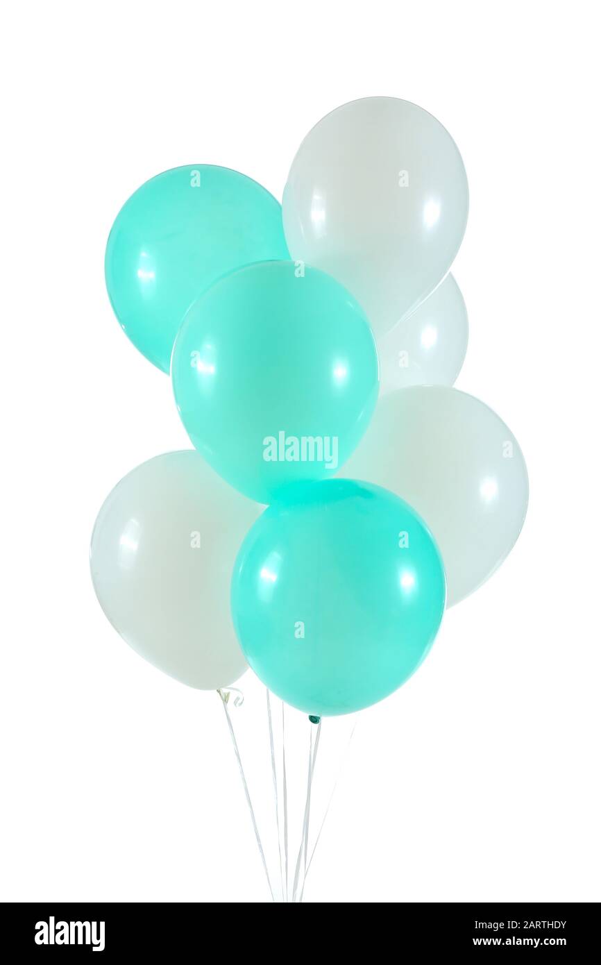 Air balloons on white background Stock Photo - Alamy