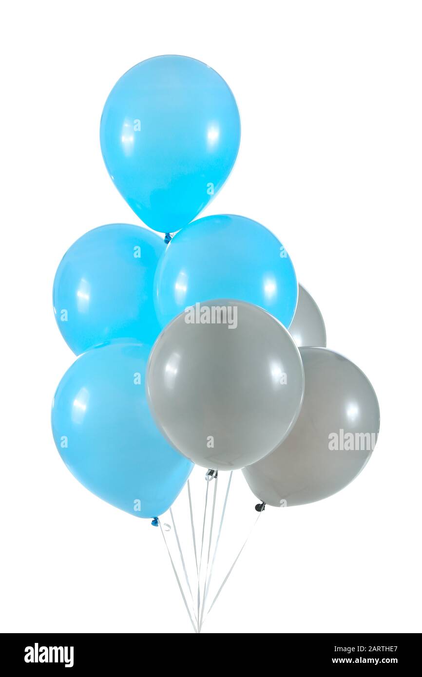 Air balloons on white background Stock Photo - Alamy