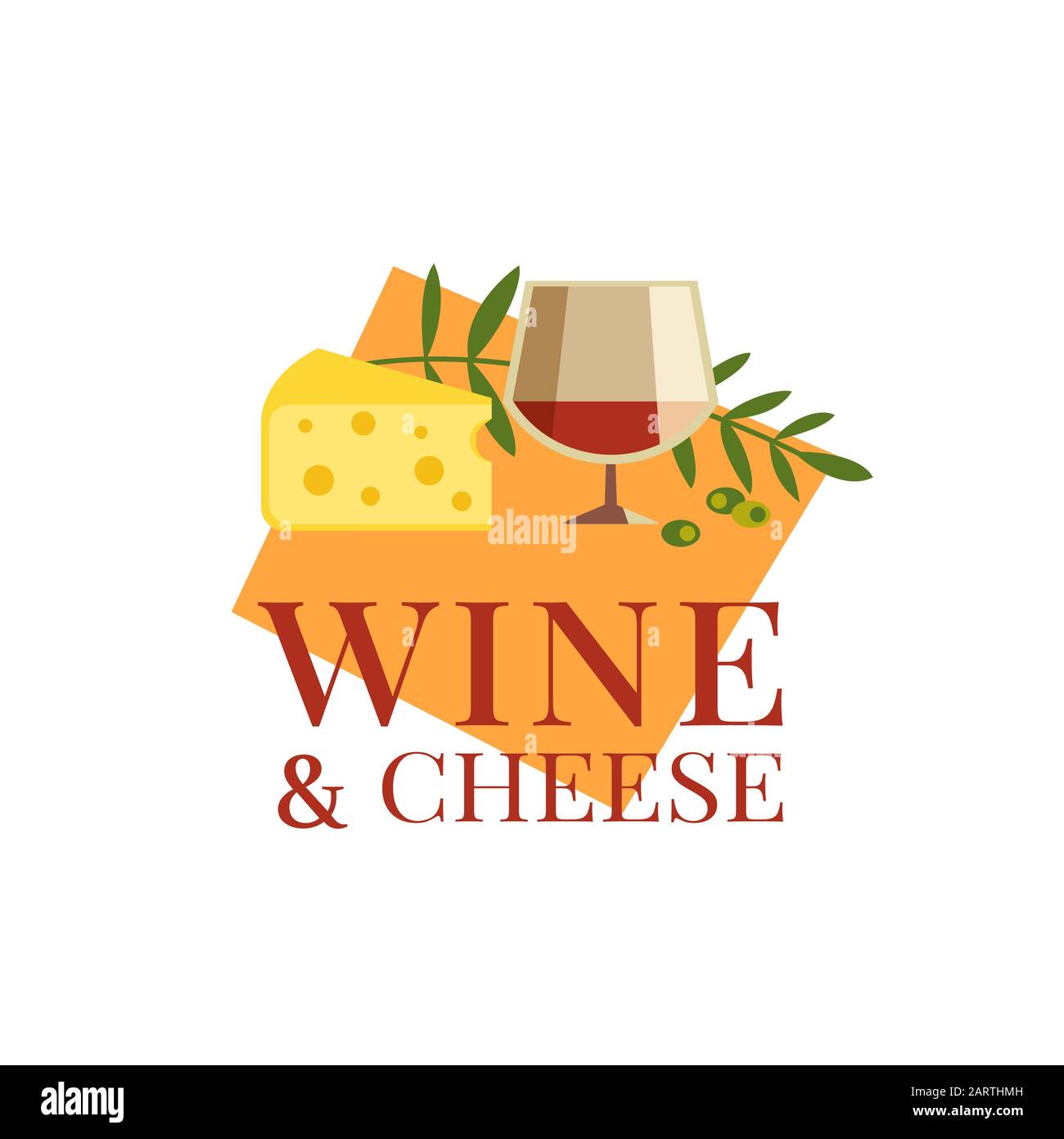 Wine and cheese vector icon design background Stock Vector