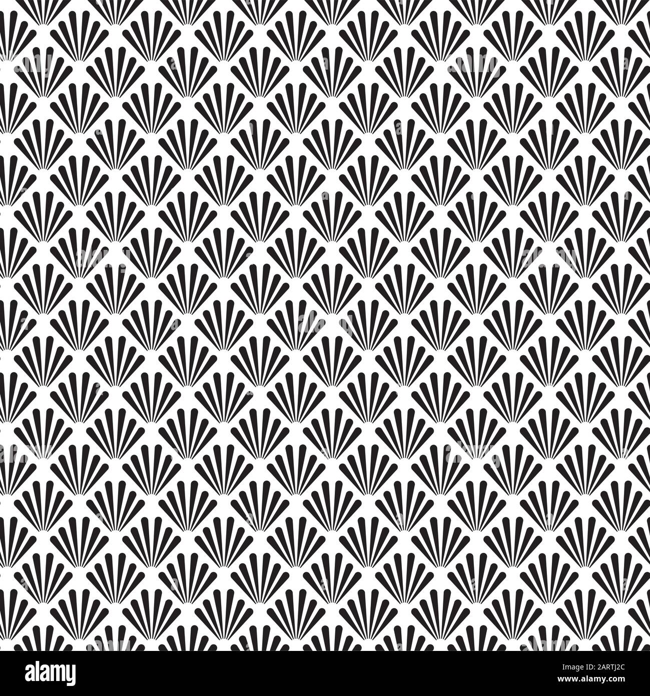Abstract Seamless Black and White Art Deco Vector Pattern Stock Vector ...