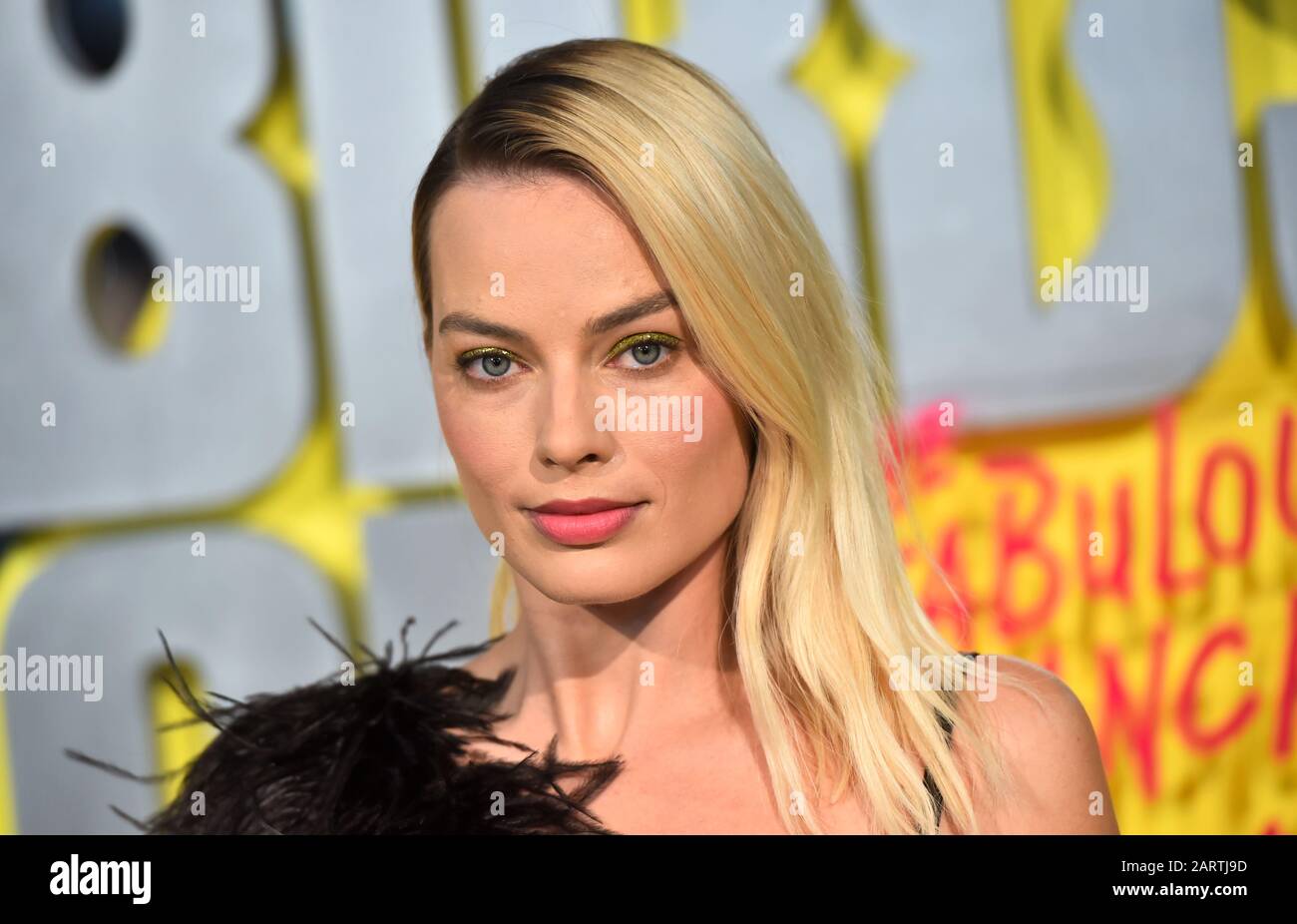 Margot Robbie attending the world premiere of Birds of Prey and the Fantabulous Emancipation of One Harley Quinn, held at the BFI IMAX, London. Stock Photo