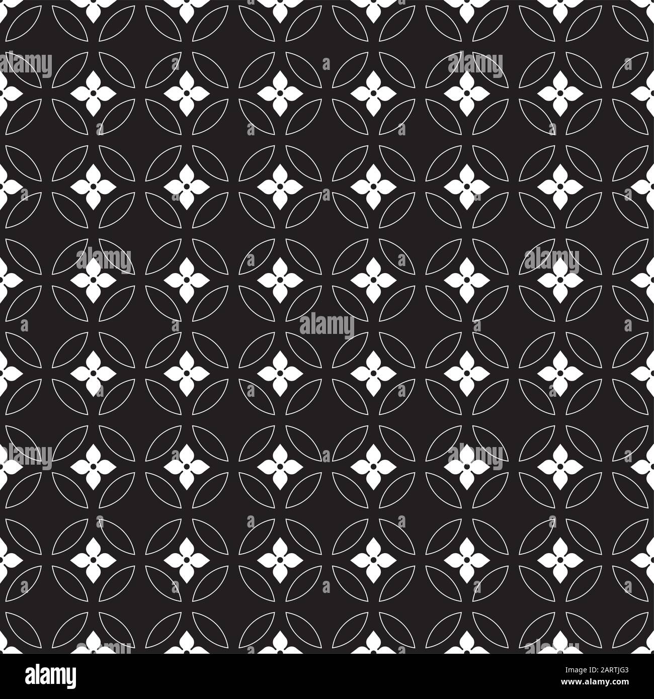 Seamless Intersecting Geometric Vintage Circle Pattern Stock Vector ...