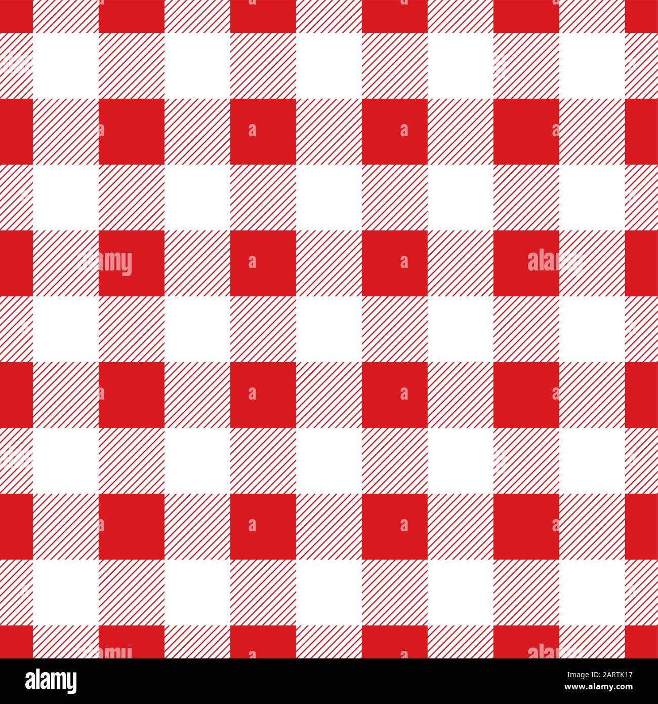 Seamless red gingham checkered plaid fabric pattern texture Stock ...