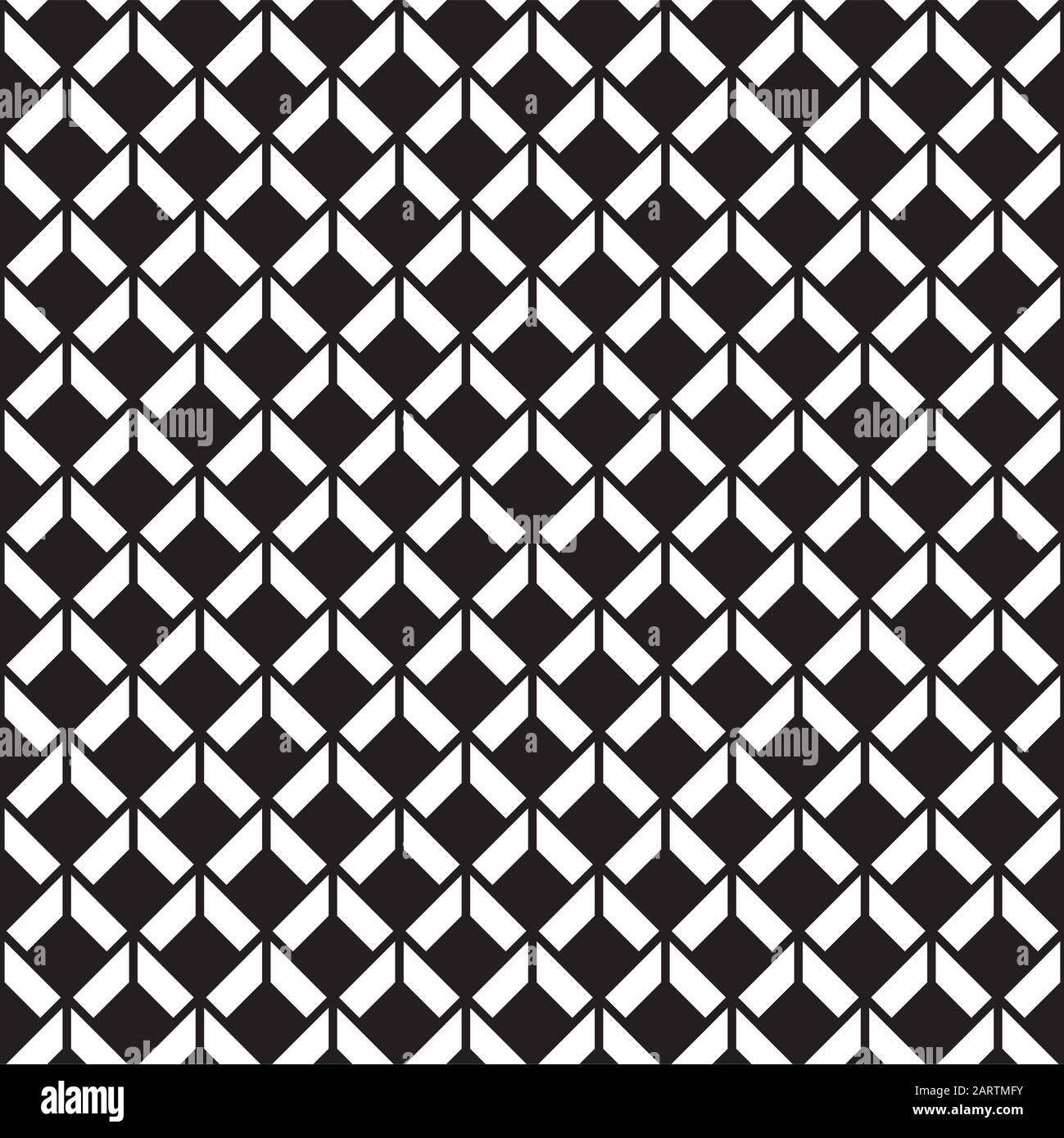 Seamless abstract geometric wireframe cube pattern background Stock Vector