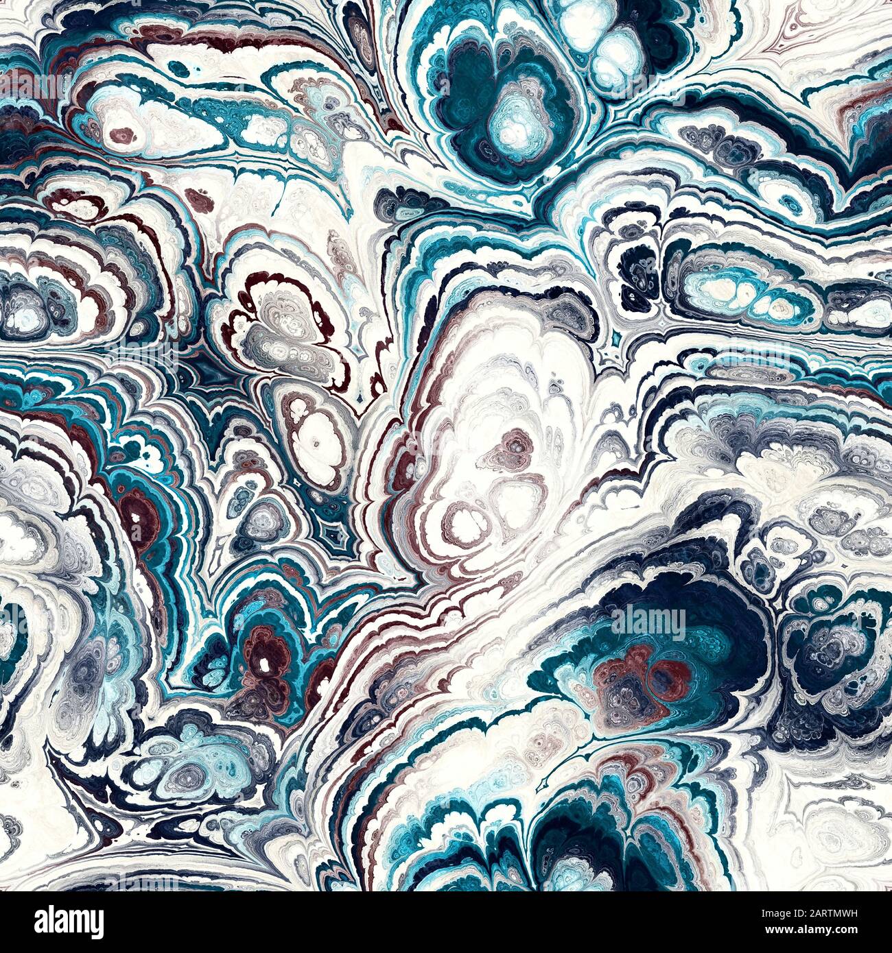 Fractal marble vein wavy ink dye fluid line swatch Stock Photo - Alamy