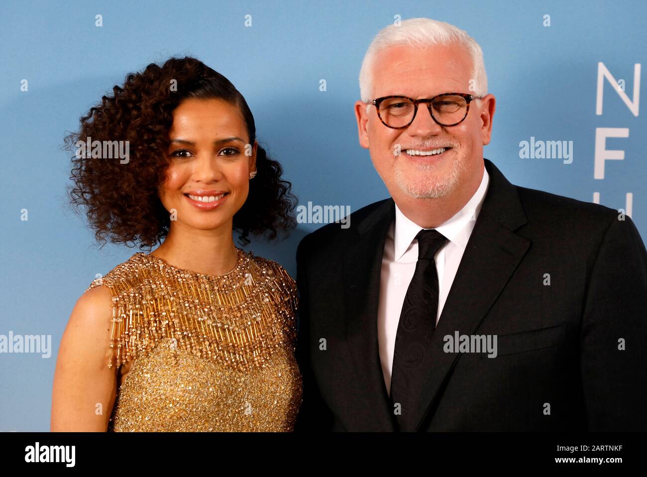Gugu Mbatha-Raw (left) and Gary Sherwin attending the Newport Beach