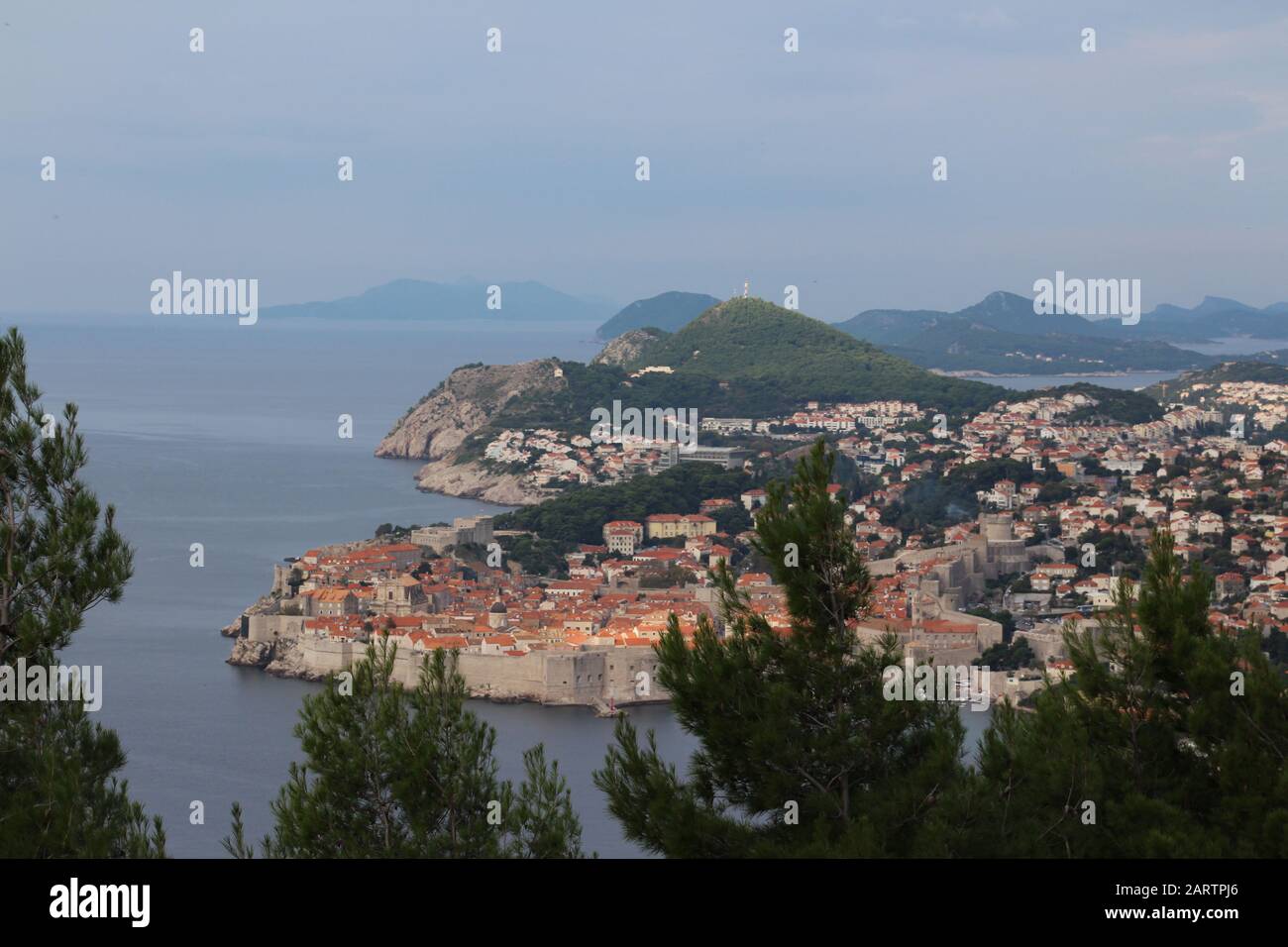 Blick auf die Altstadt von Dubrovnik in Kroatien Stock Photo